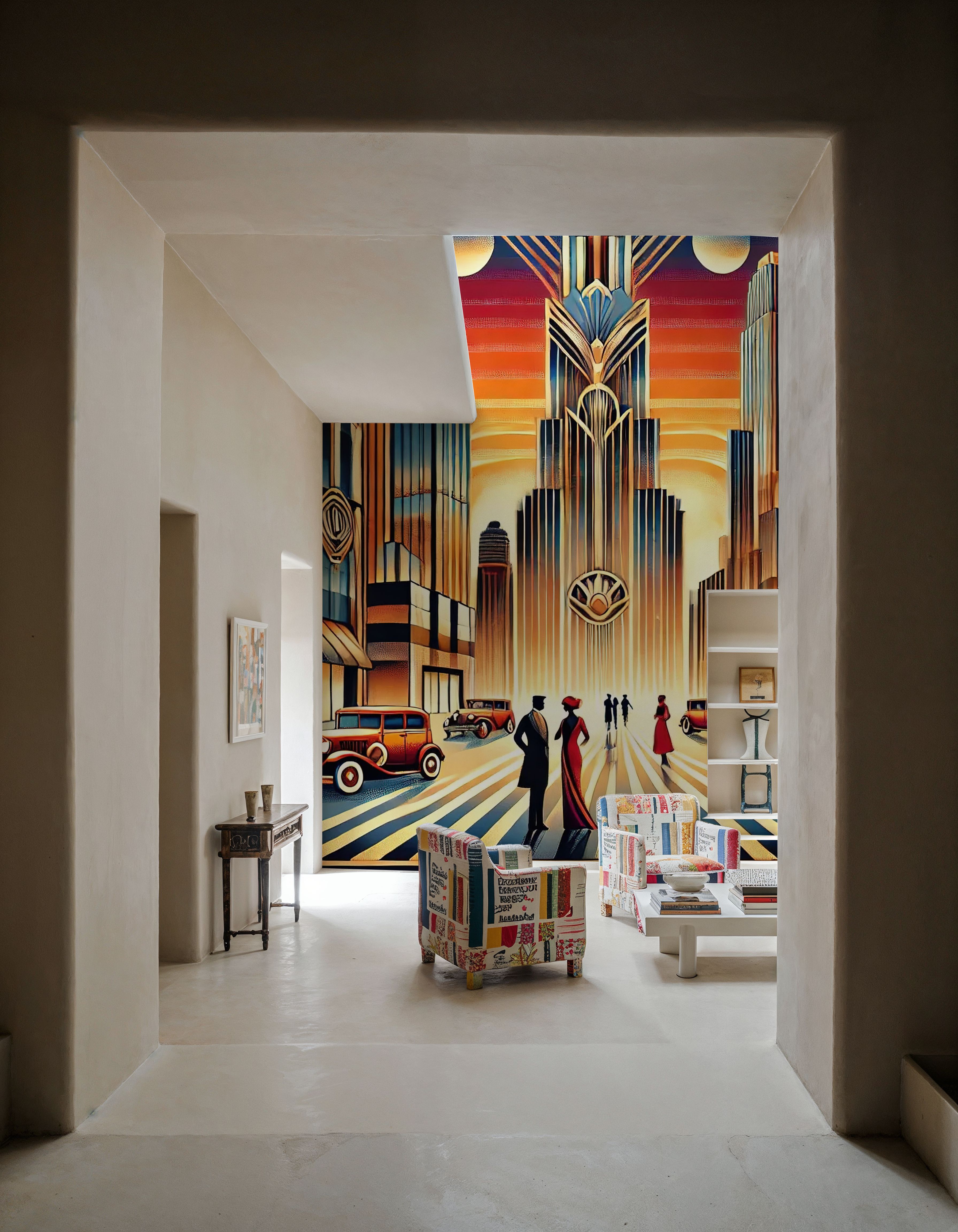 Elegant Art Deco Cityscape