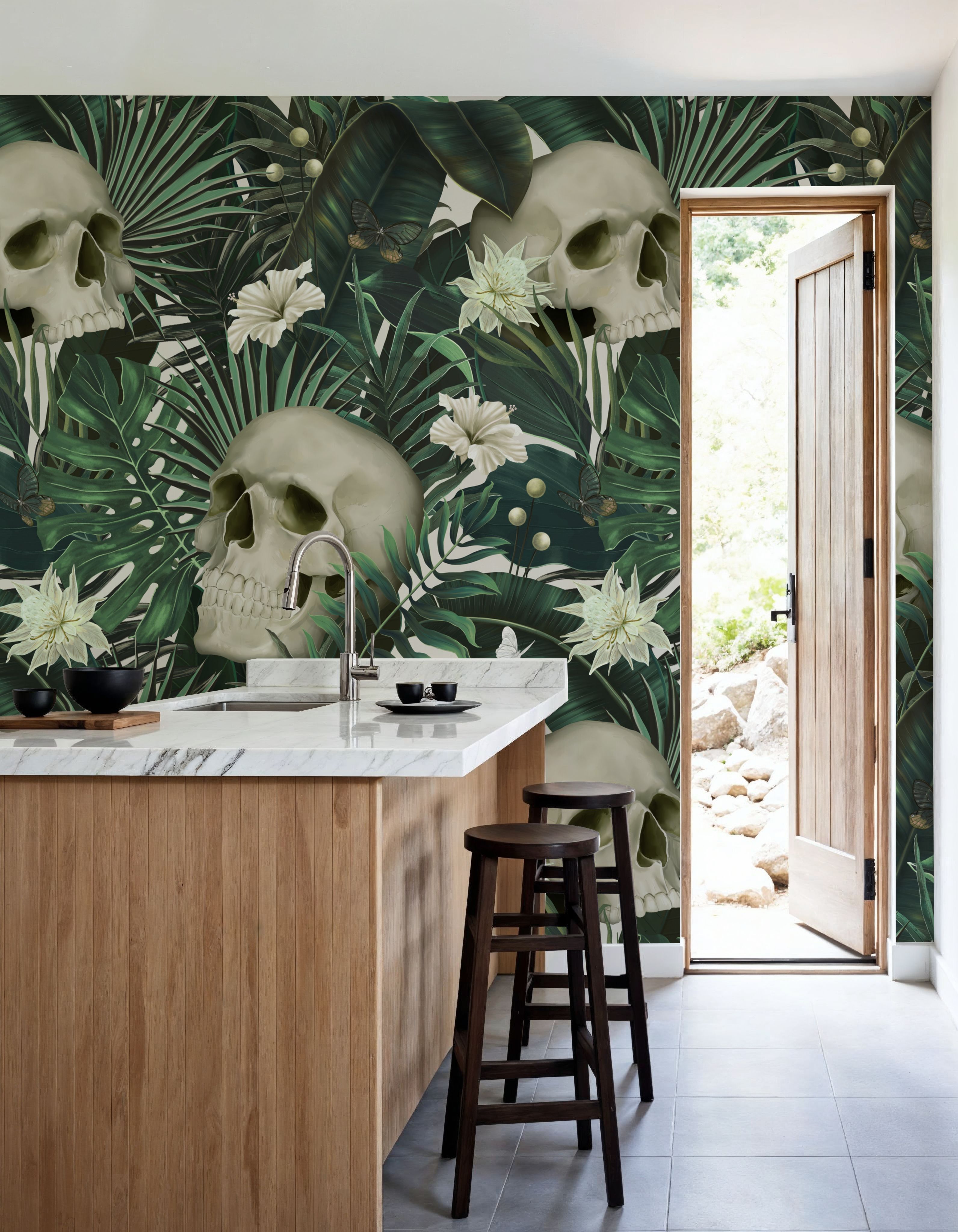 Peonies and Skulls