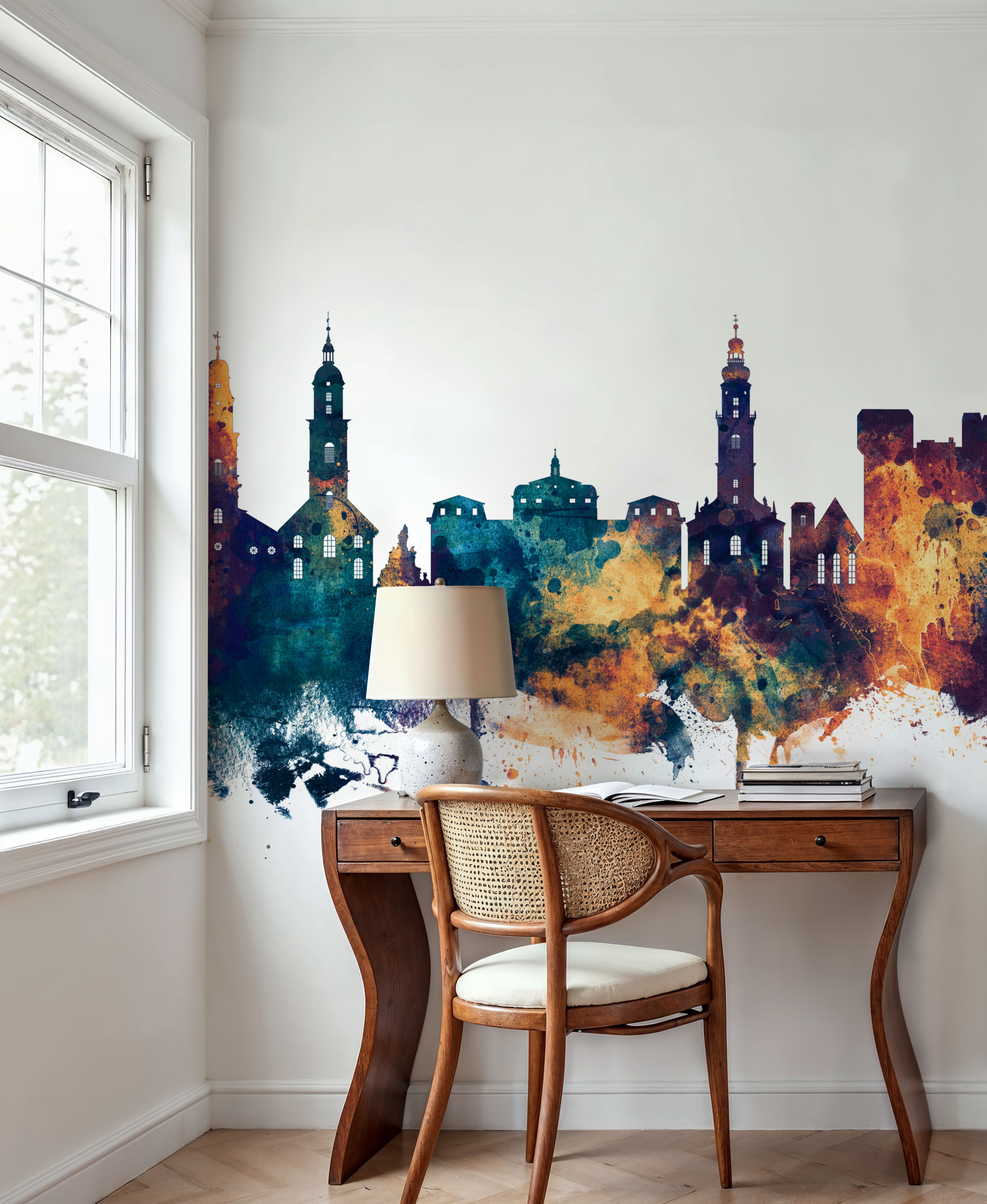 Erlangen Germany Skyline Blue & Bronze