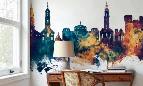 Erlangen Germany Skyline Blue & Bronze