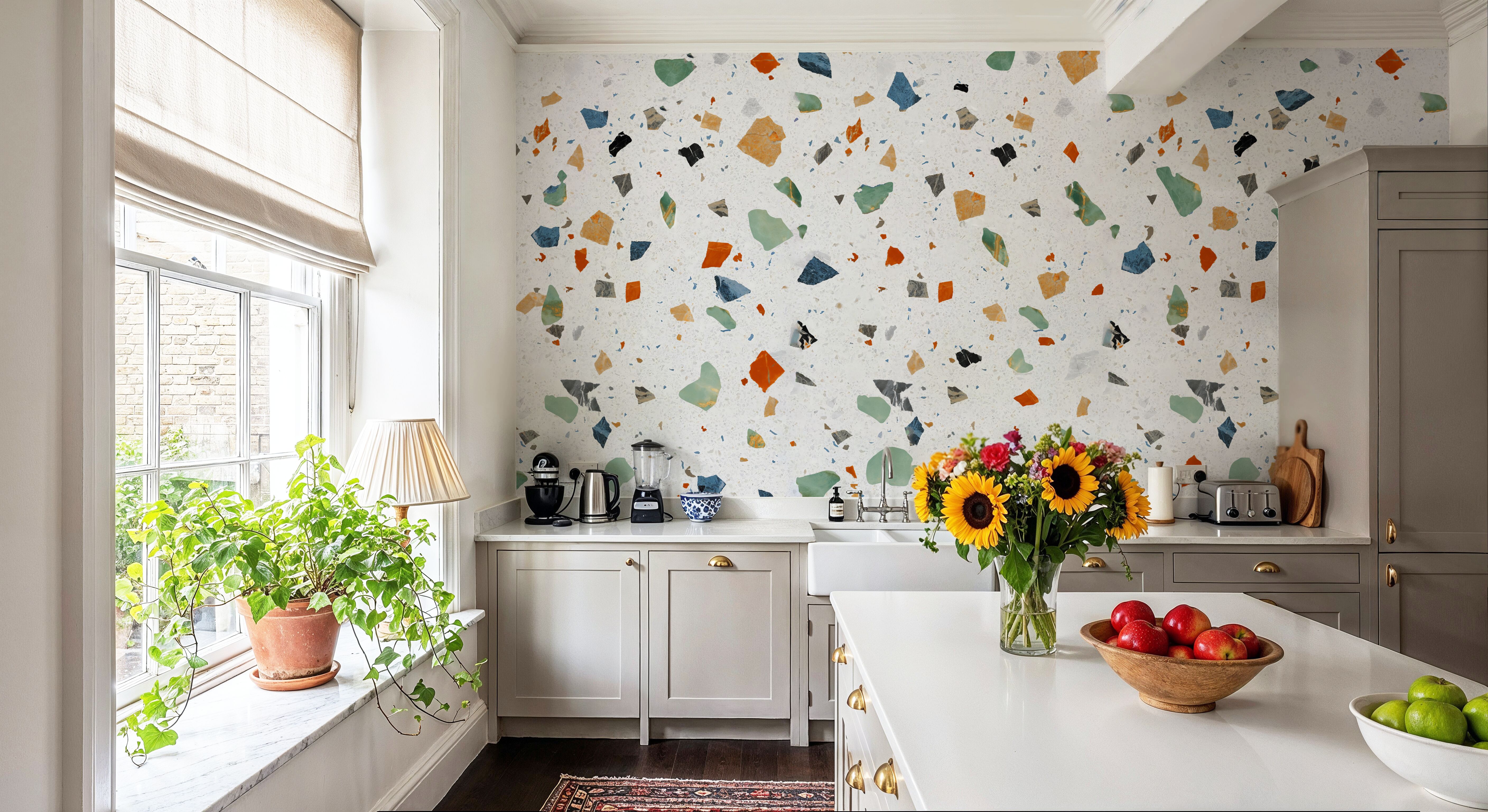 Terrazzo Multi, Chalk, Behang