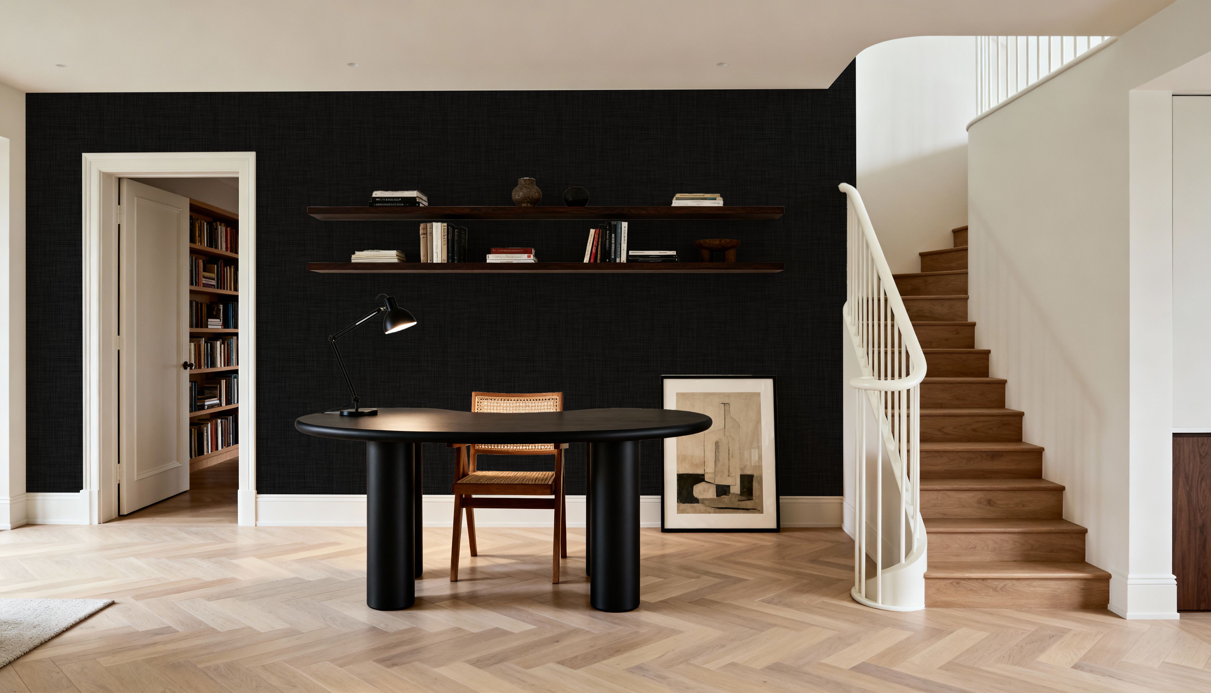 Mottled Linen Effect, Midnight