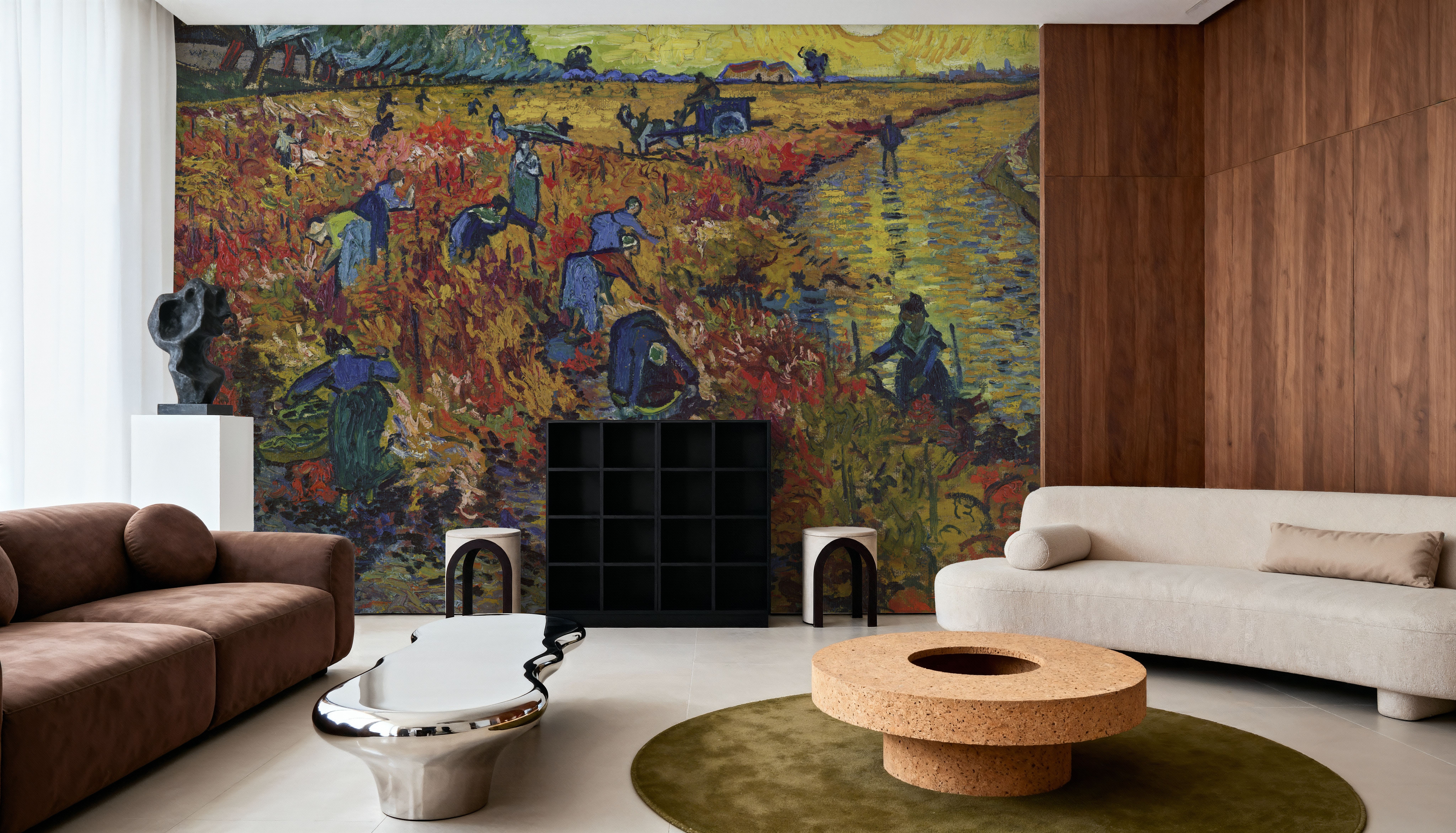 The Red Vineyard, Papel pintado