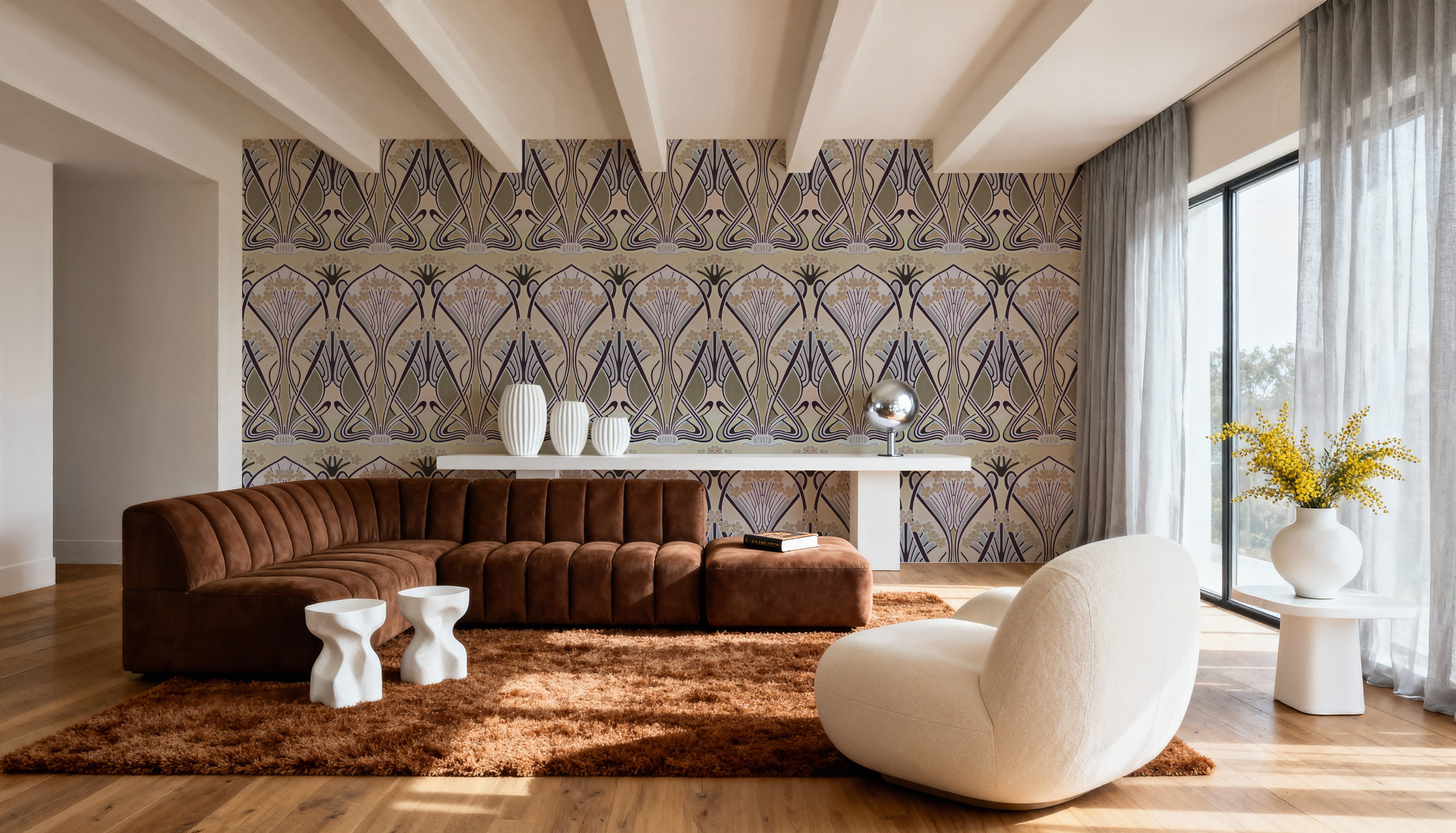 Floral Art Deco Aura, Butter