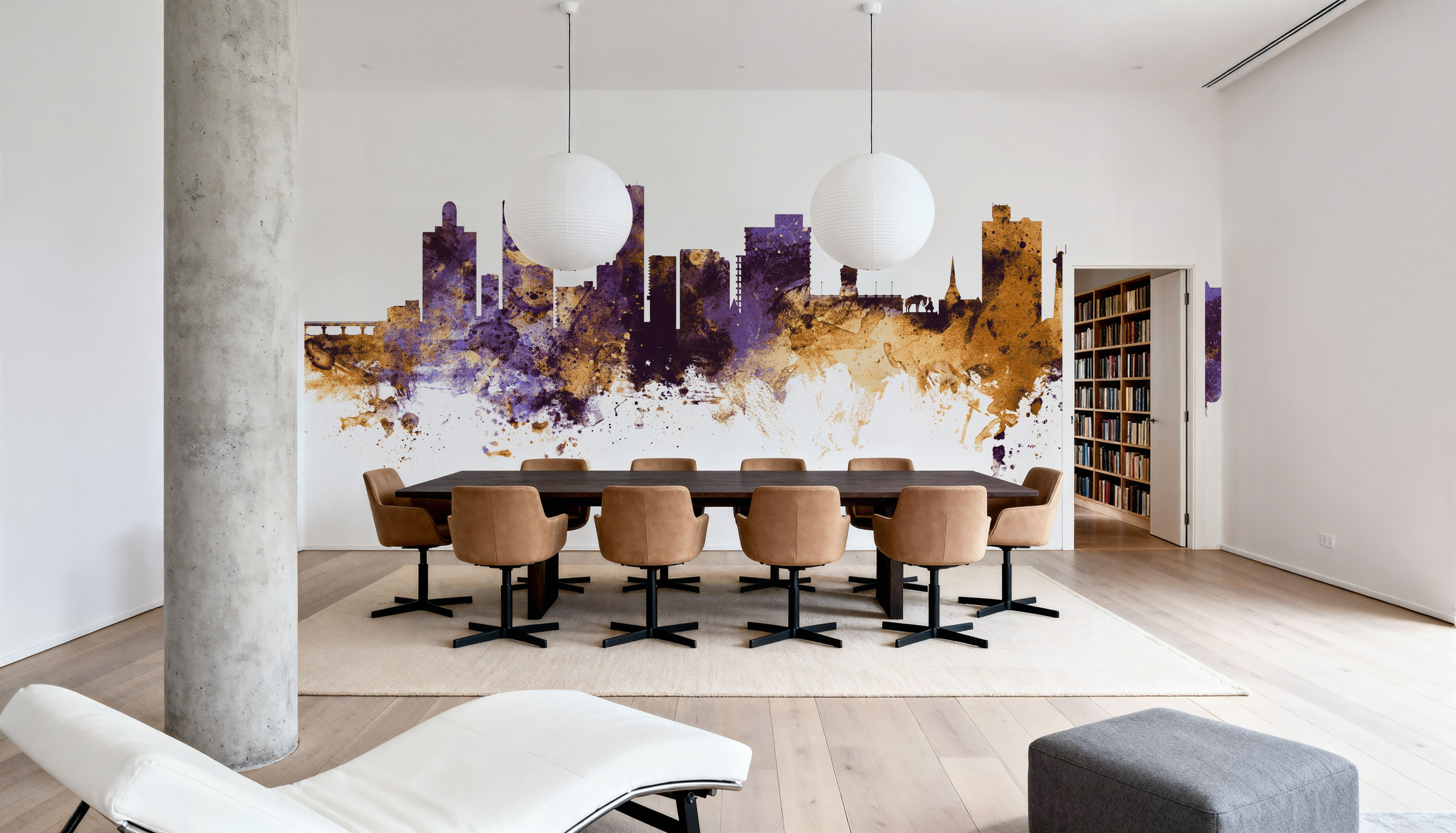 Port Elizabeth South Africa Skyline Purple & Gold