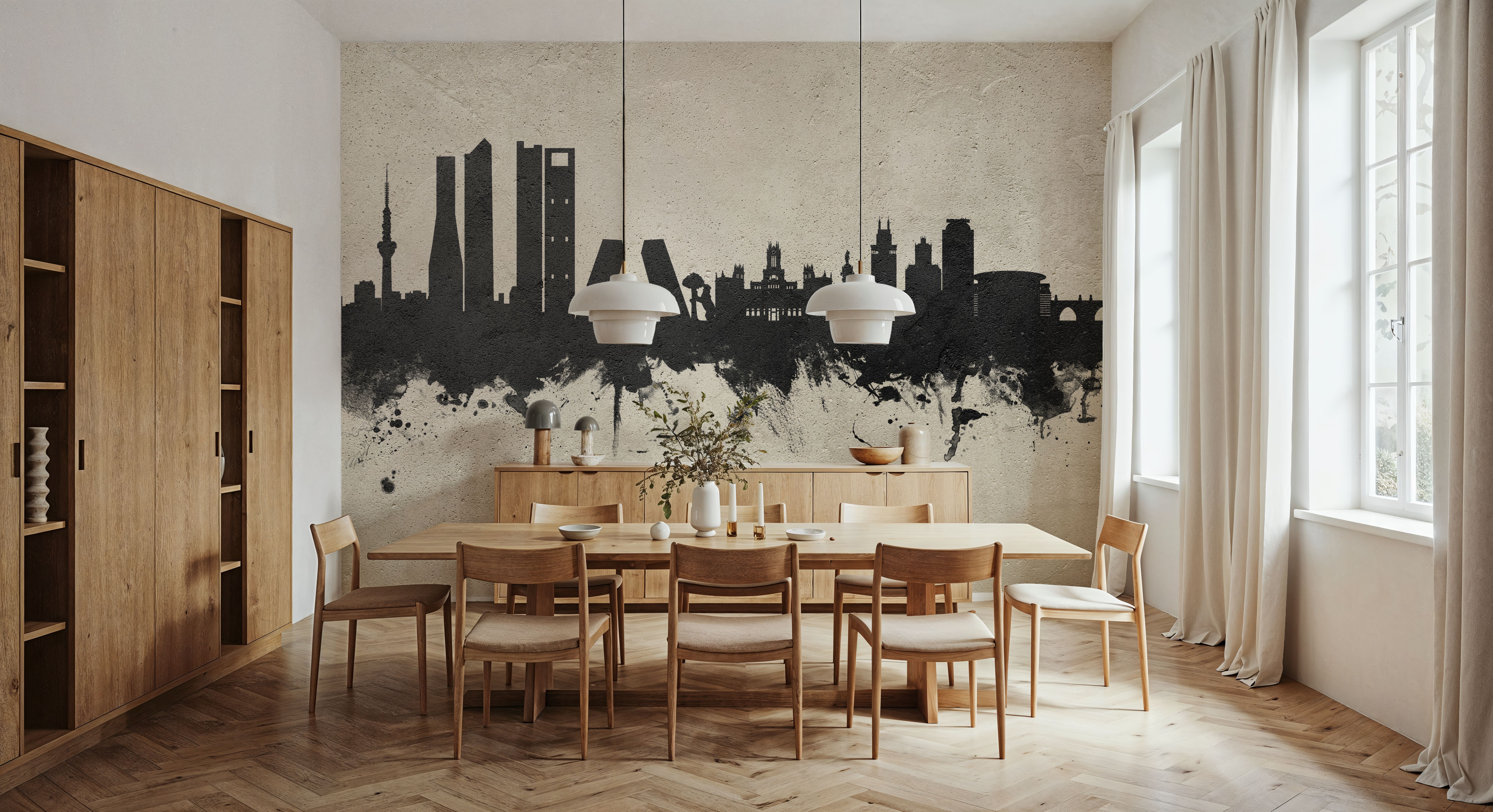 Madrid Skyline Concrete, Papel pintado