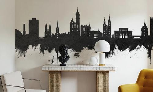 Braunschweig Germany Skyline Black & White