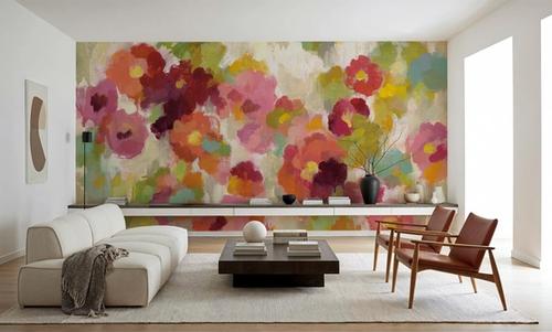 Coral and Emerald Garden I