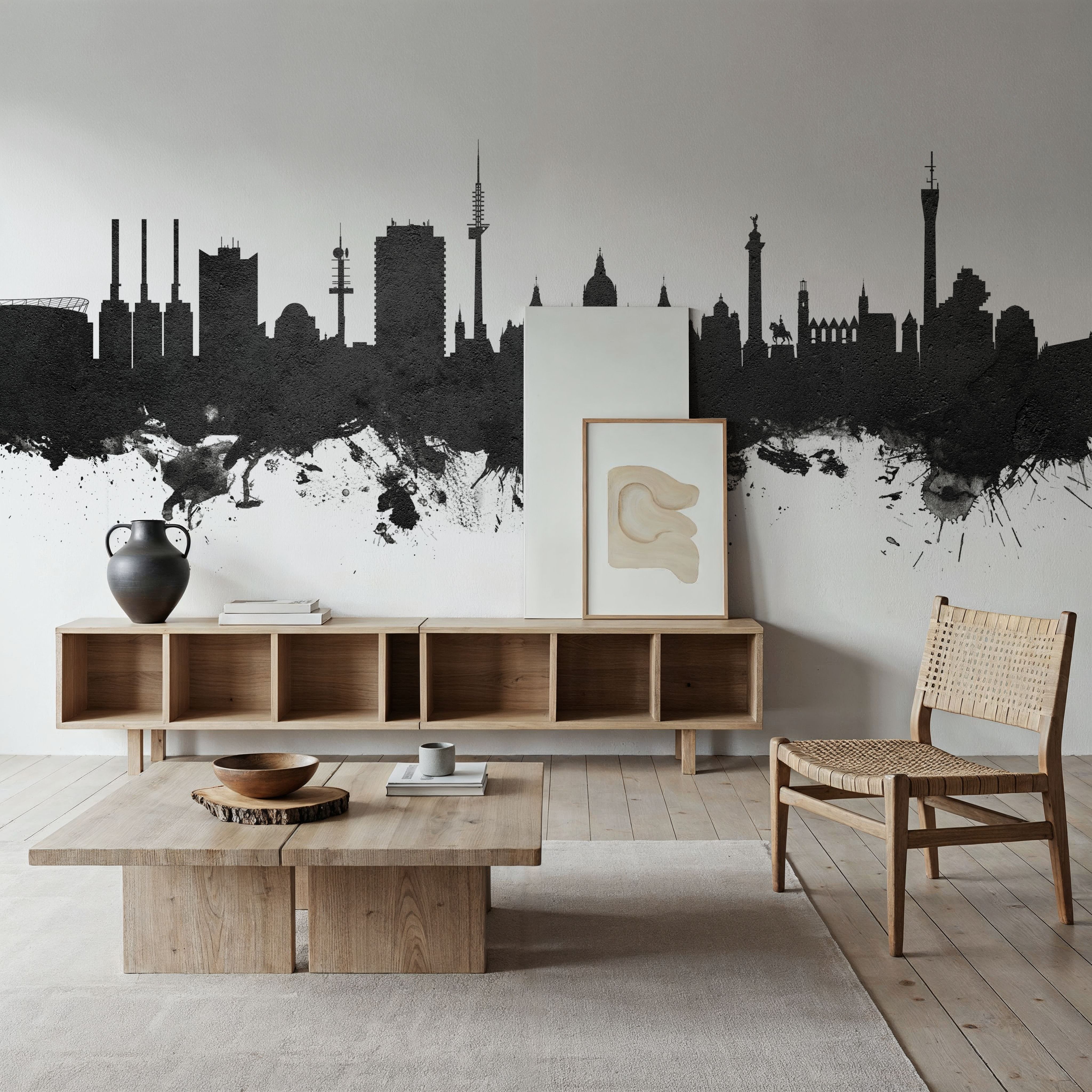 Hannover Germany Skyline Black & White