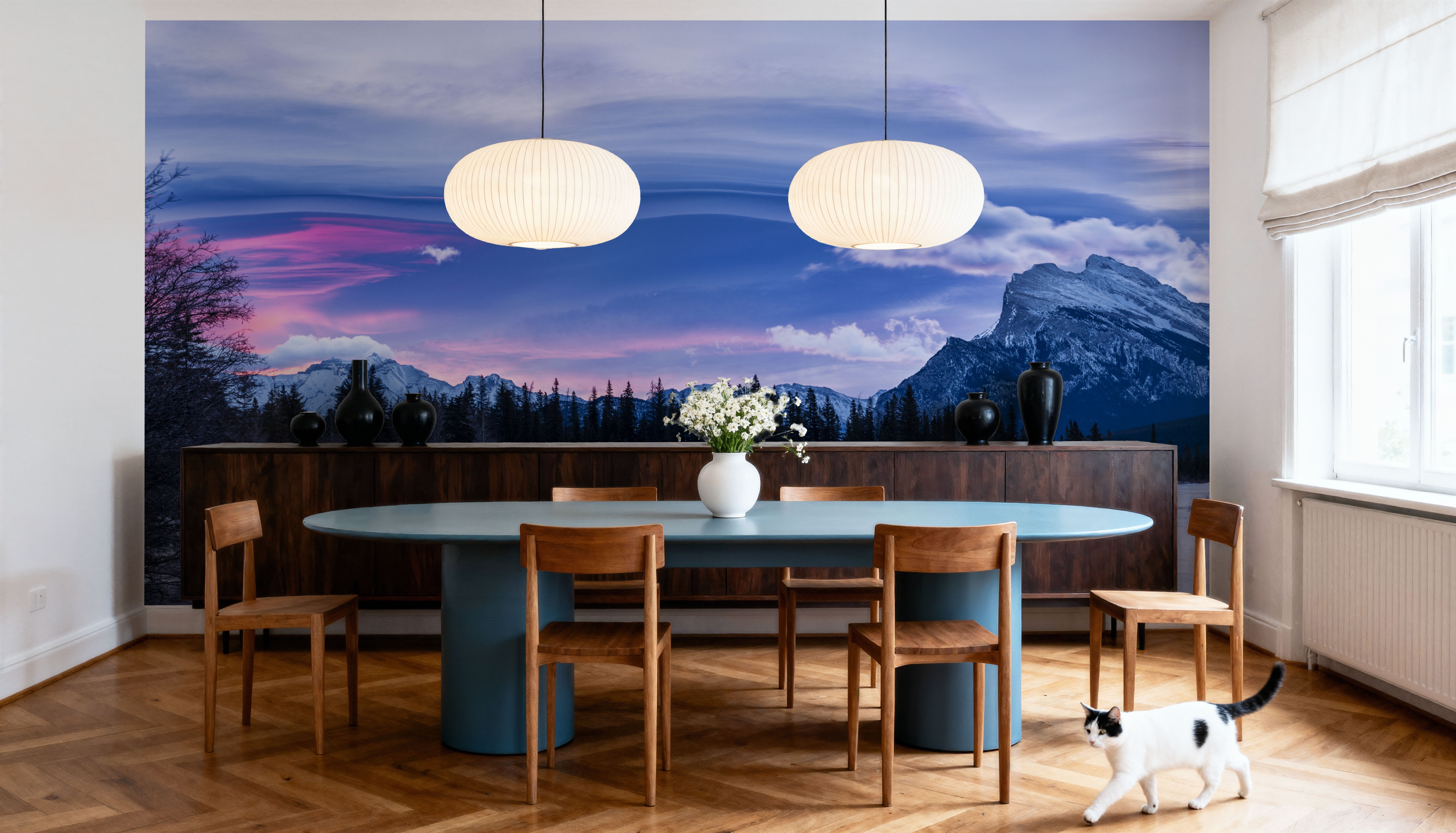 Mount Rundle Pink Sky, Wallpaper