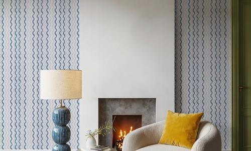 Wavy Stripes, Blue