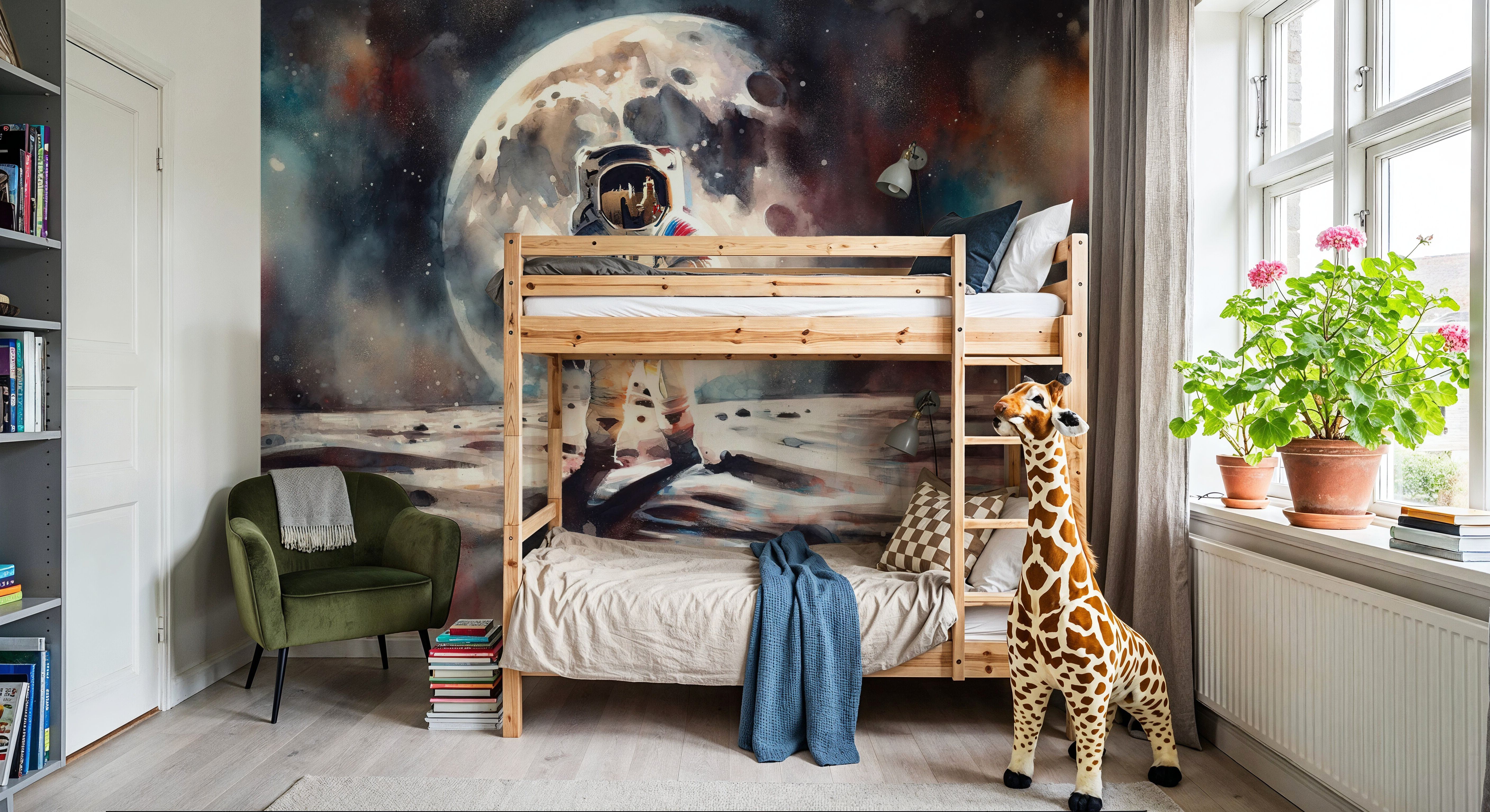 One Giant Leap in Watercolor