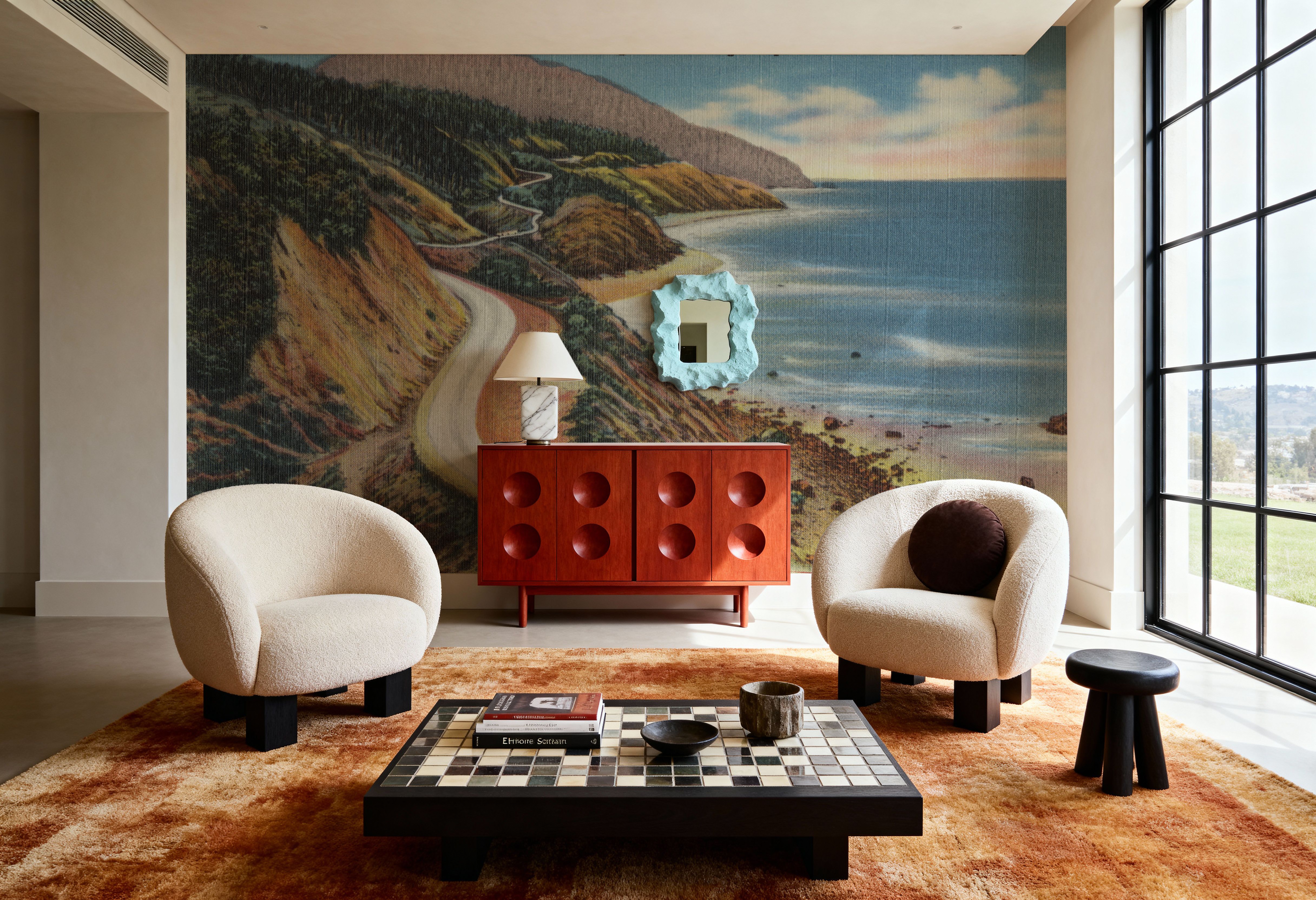 Greetings from Oregon Coast - Screenprint Postcard, Papier peint