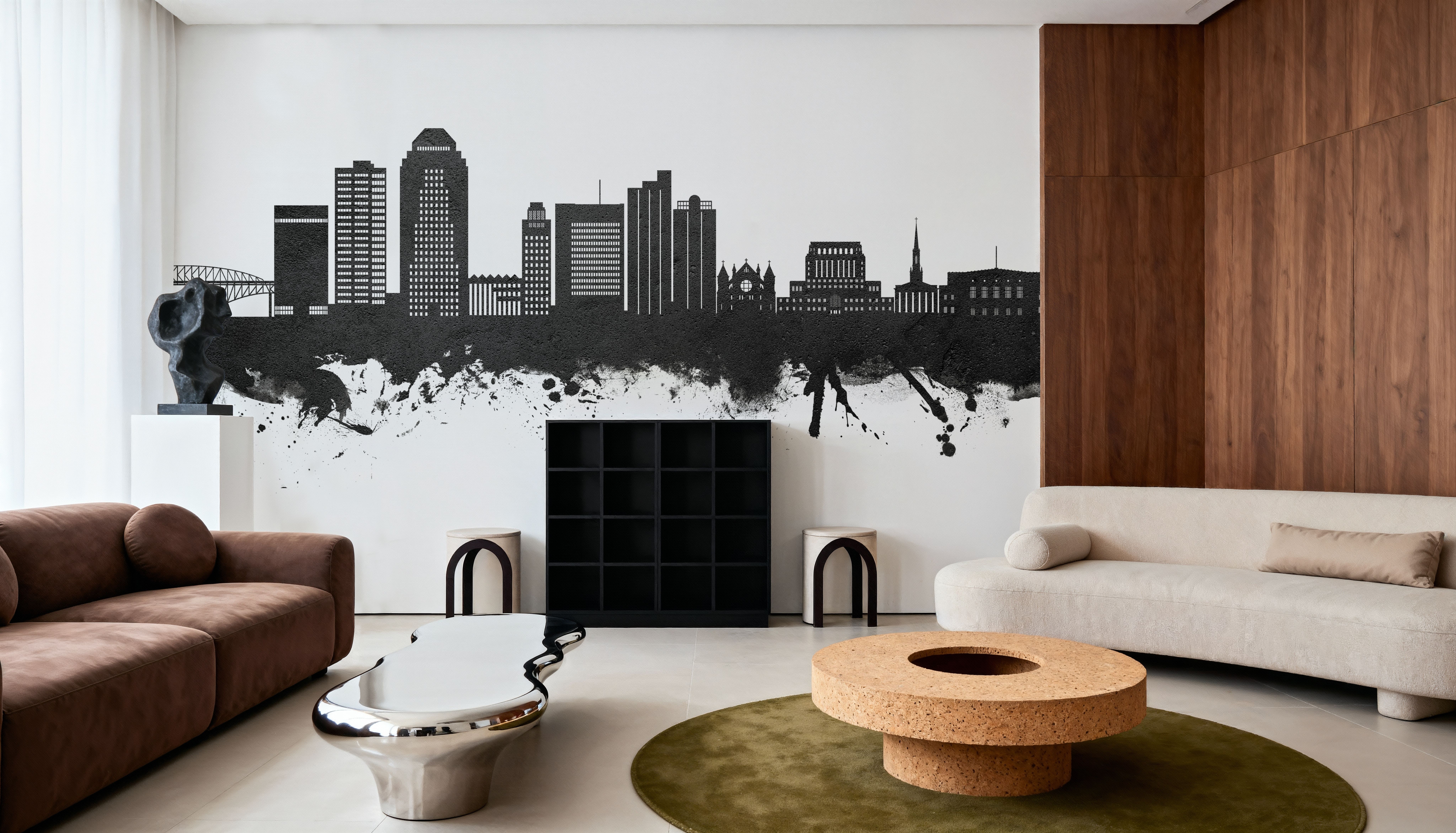 Shreveport Louisiana Skyline Black & White