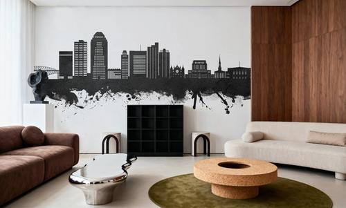 Shreveport Louisiana Skyline Black & White
