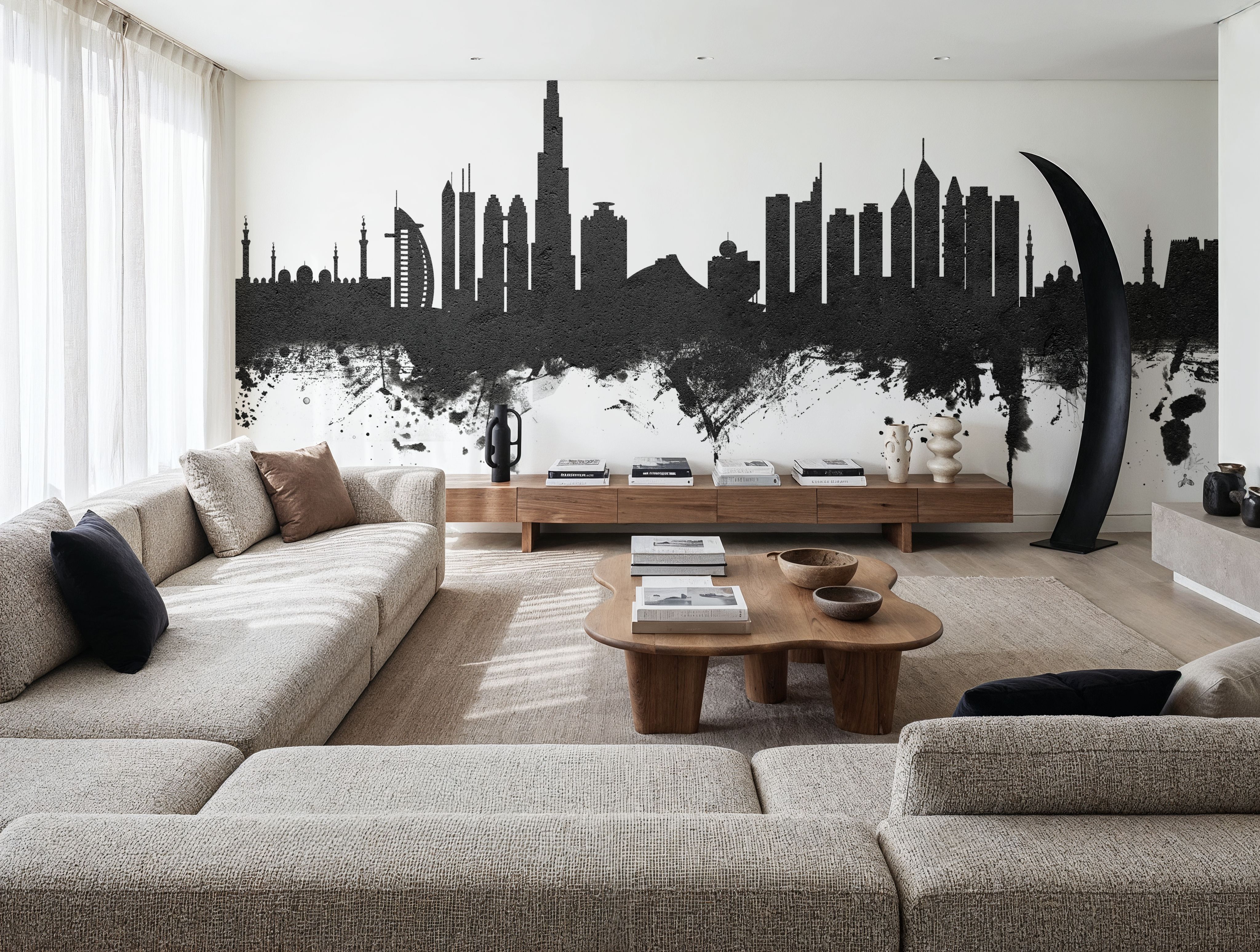 Dubai Skyline Black & White