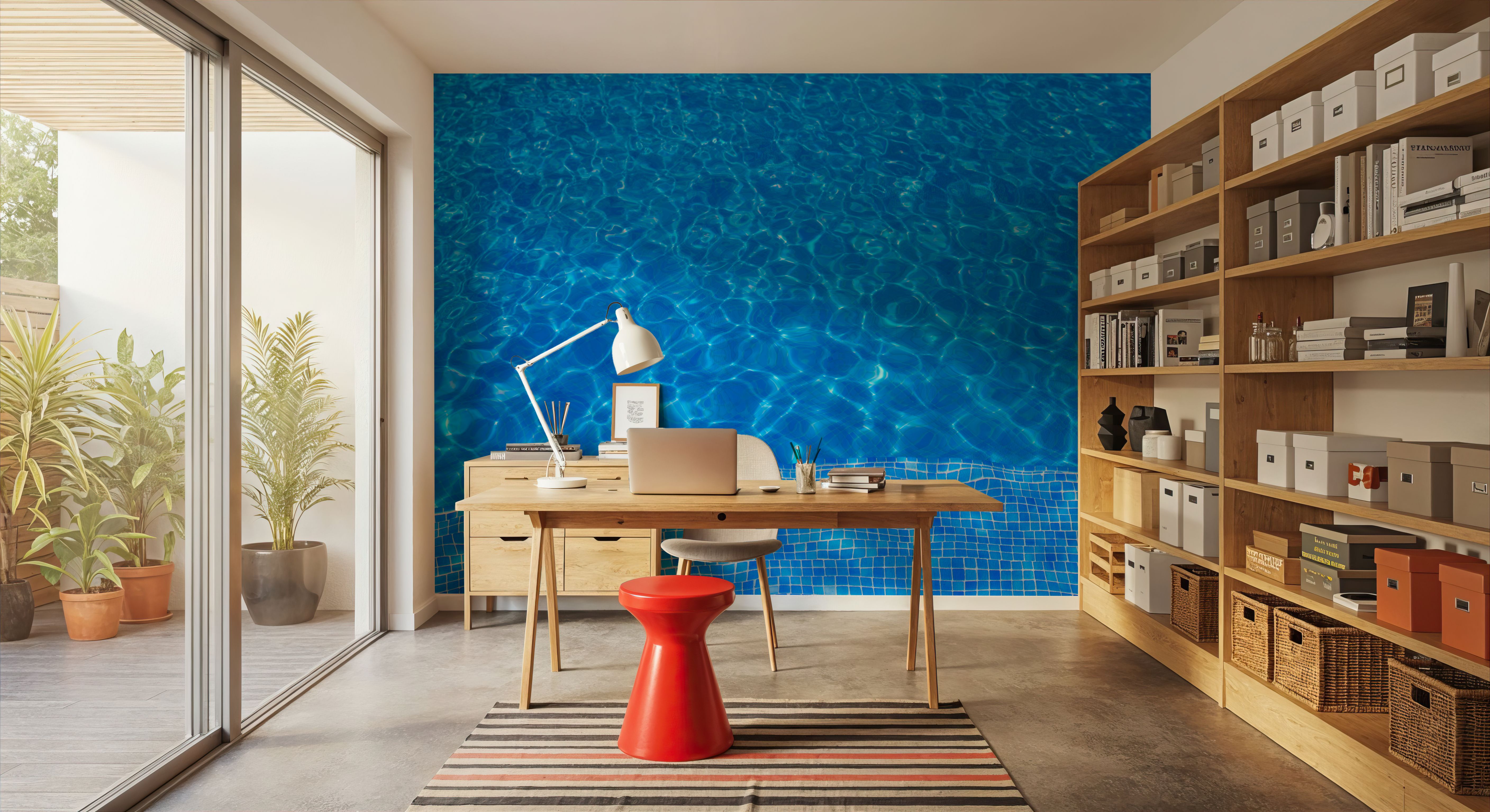 Blue Tiles Swimming