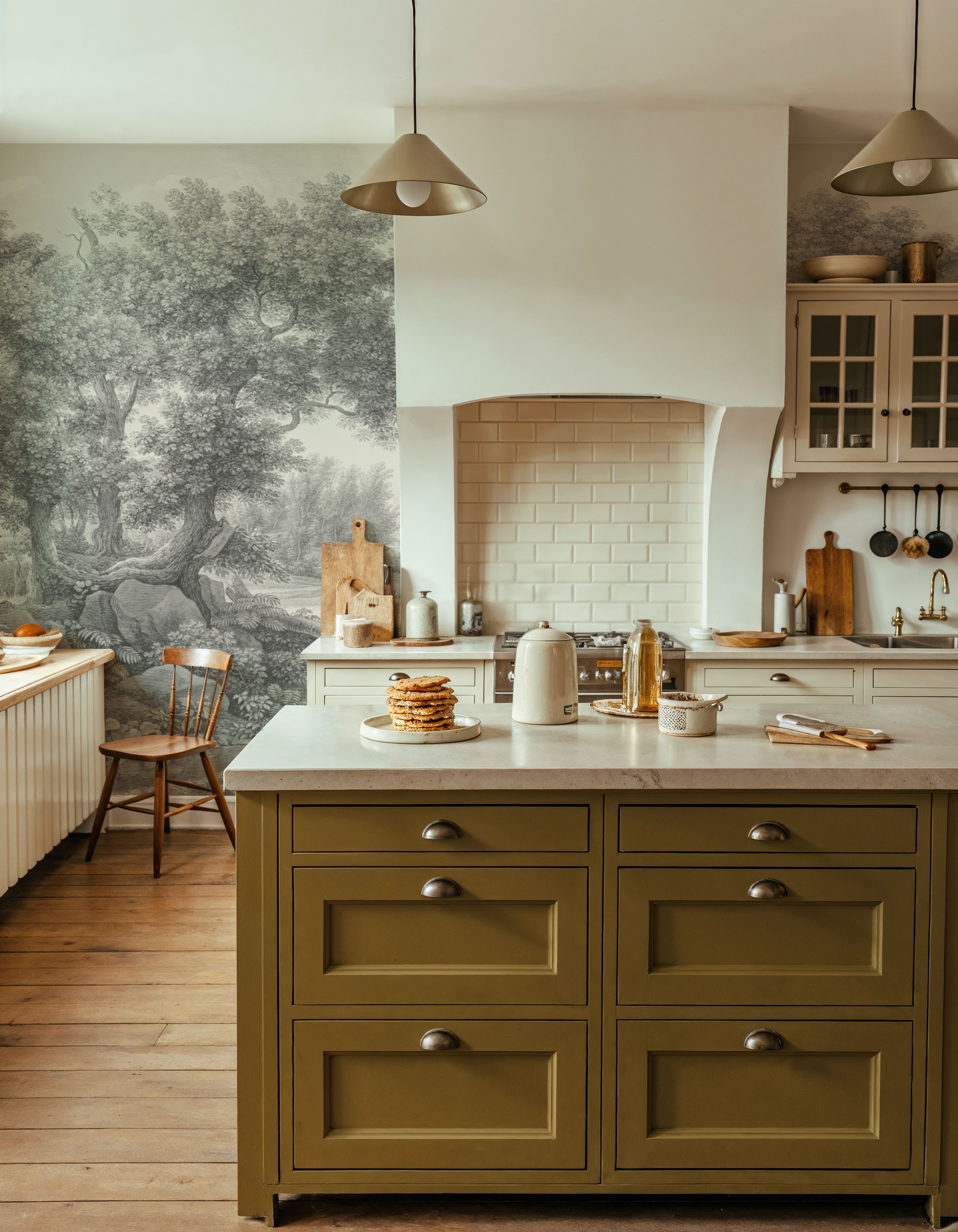 Riverbank Oak Landscape, Argent