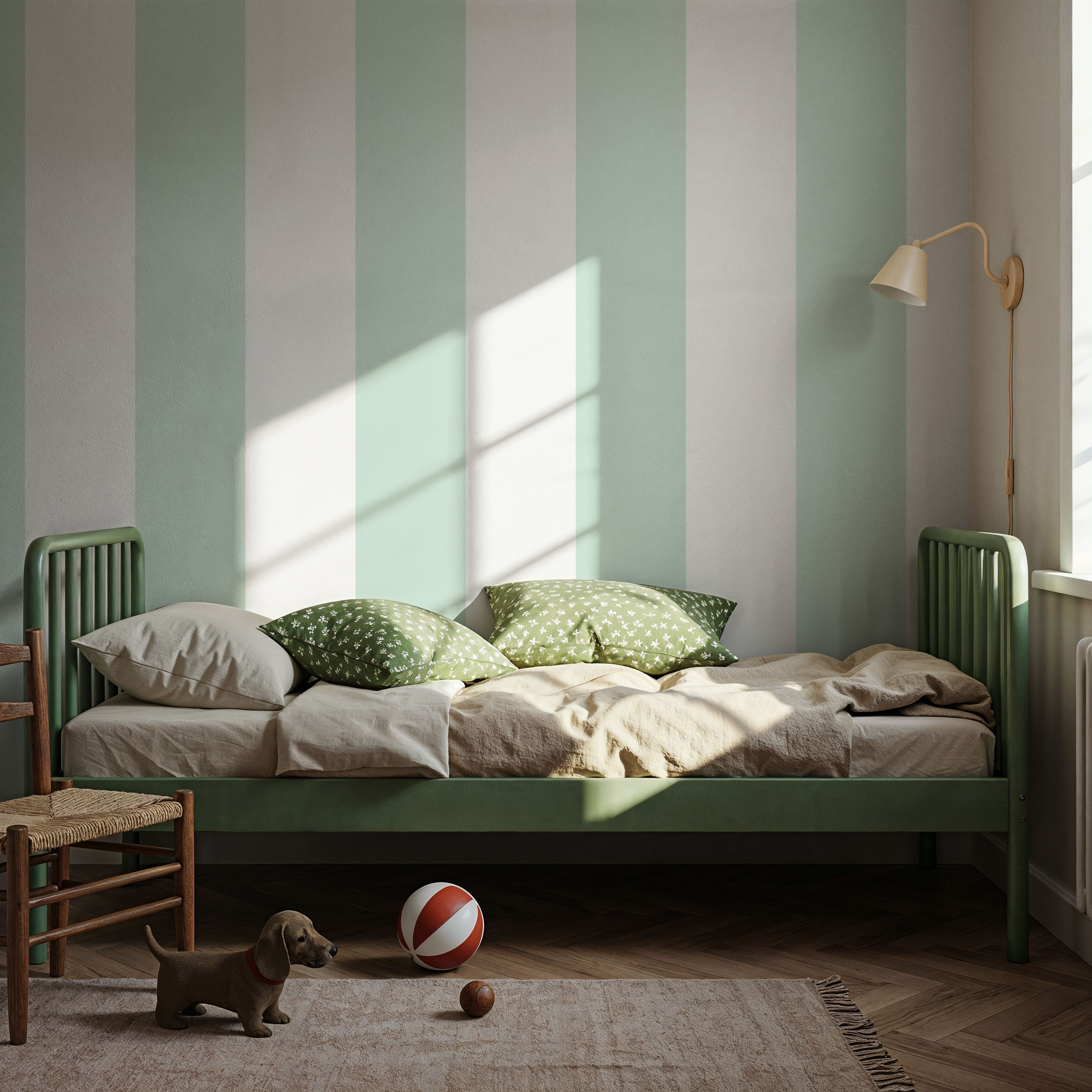 Circus Stripes, Mint Green