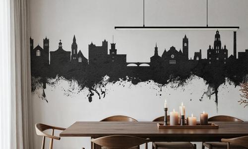 Nashua New Hampshire Skyline Black & White
