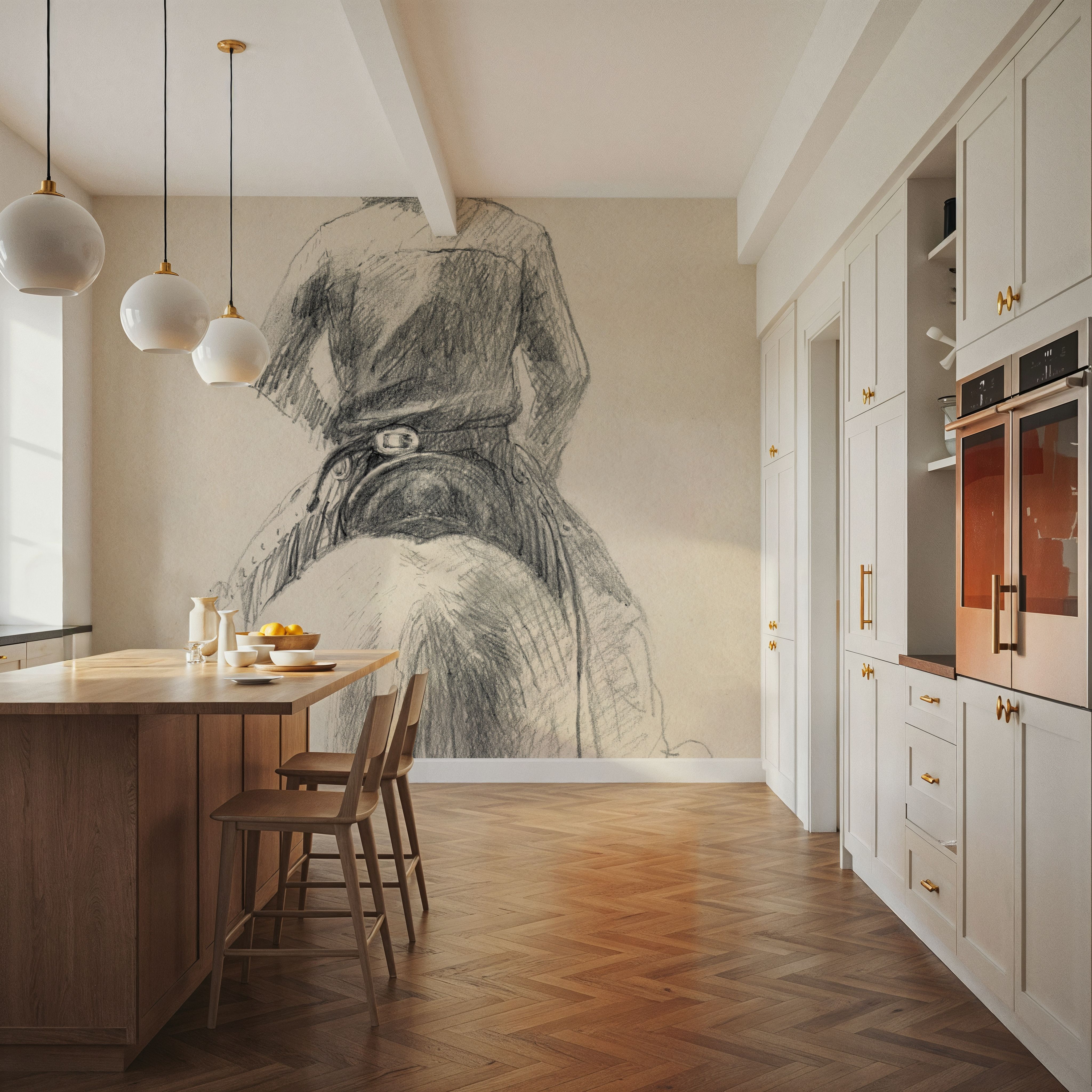 Wall Mural - Home on the Range II - Hobbies mural wallpaper - Living room - Wallism US - Premium, Textured or Peel & Stick