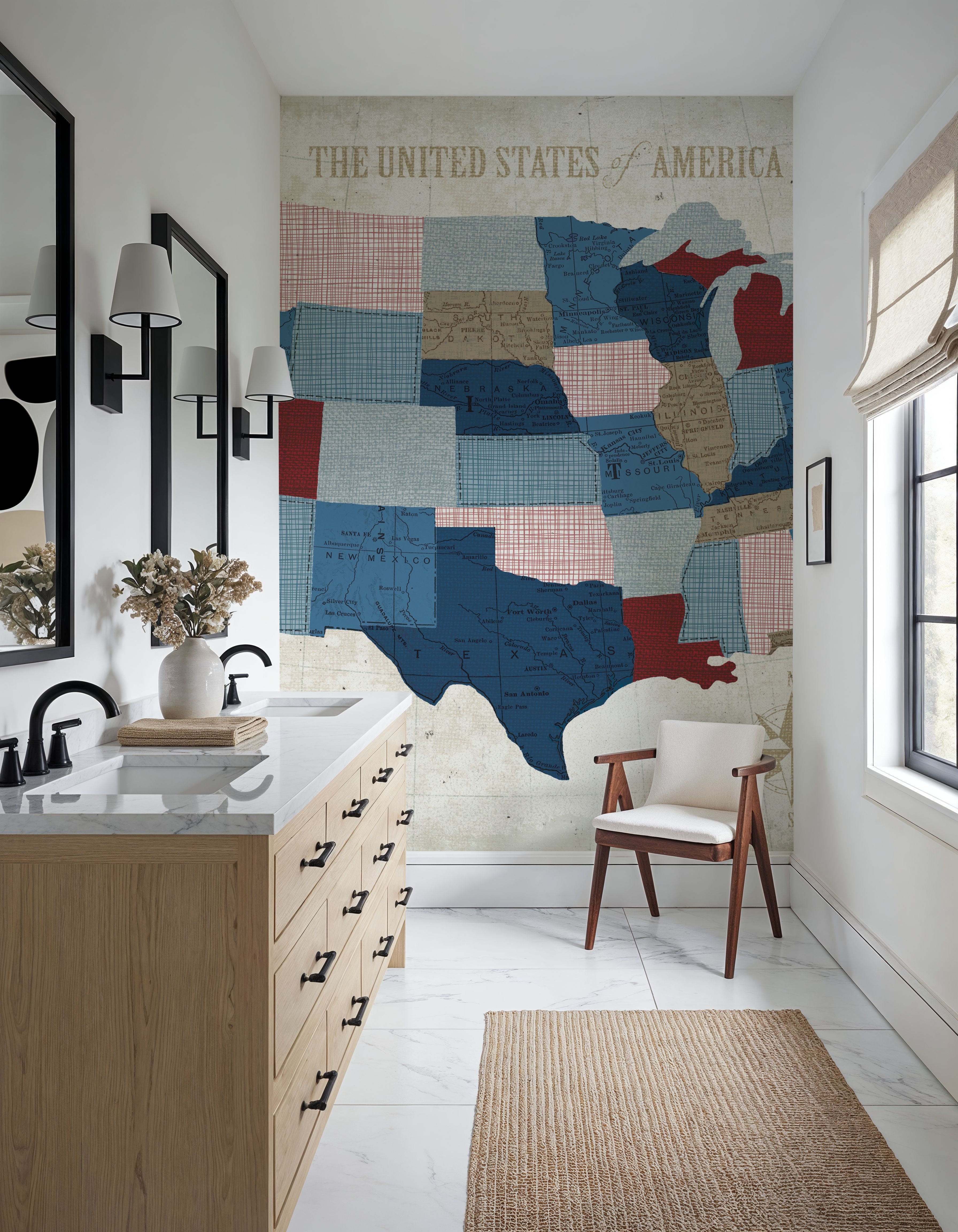 USA Modern Vintage Blue