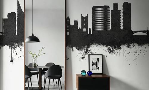 Reading England Skyline Black & White