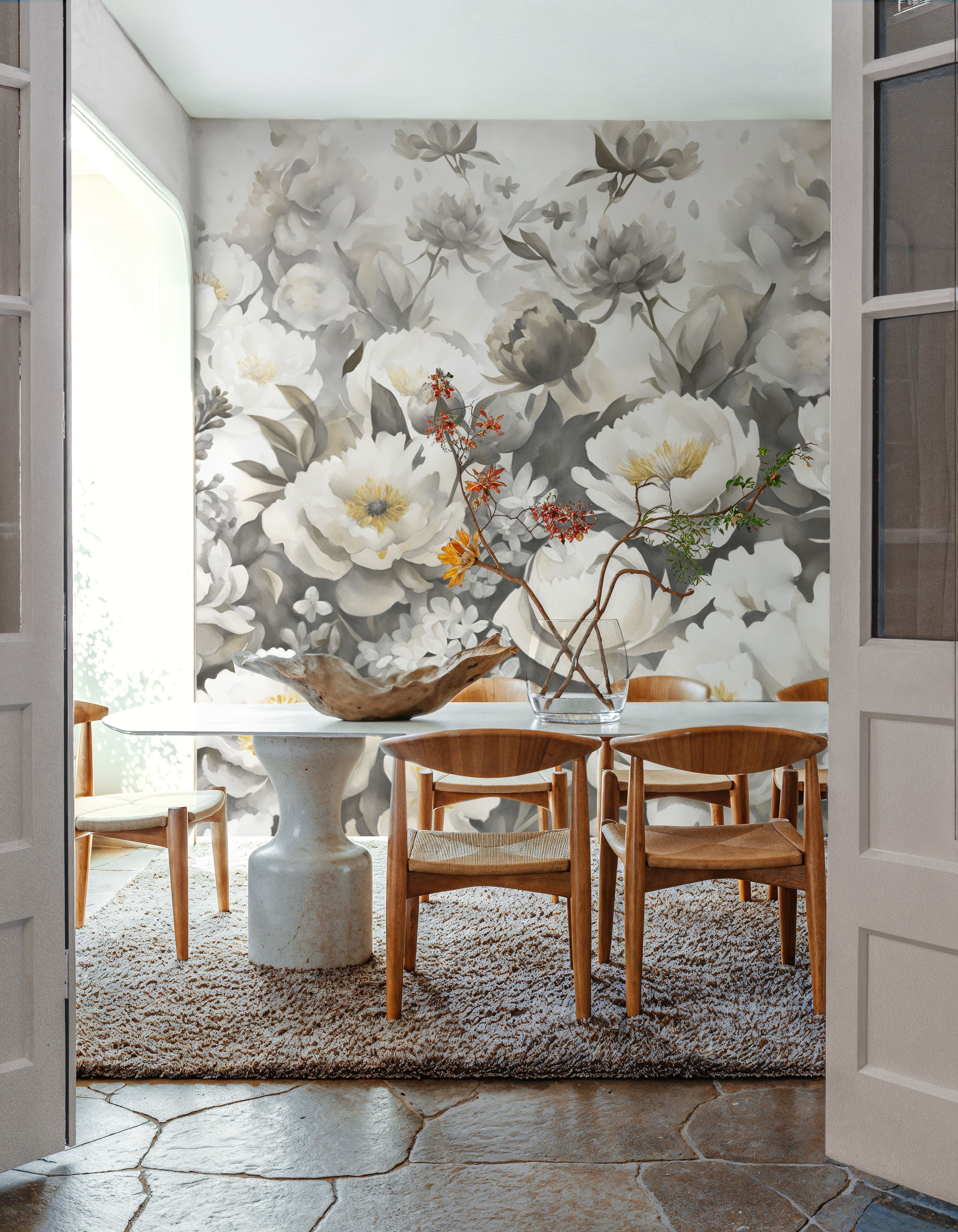 Watercolor Peonies Fall