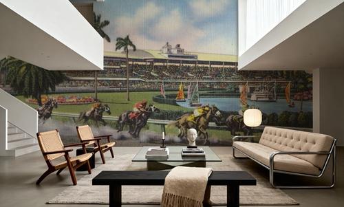 Greetings from Gulfstream Park - Screenprint Postcard
