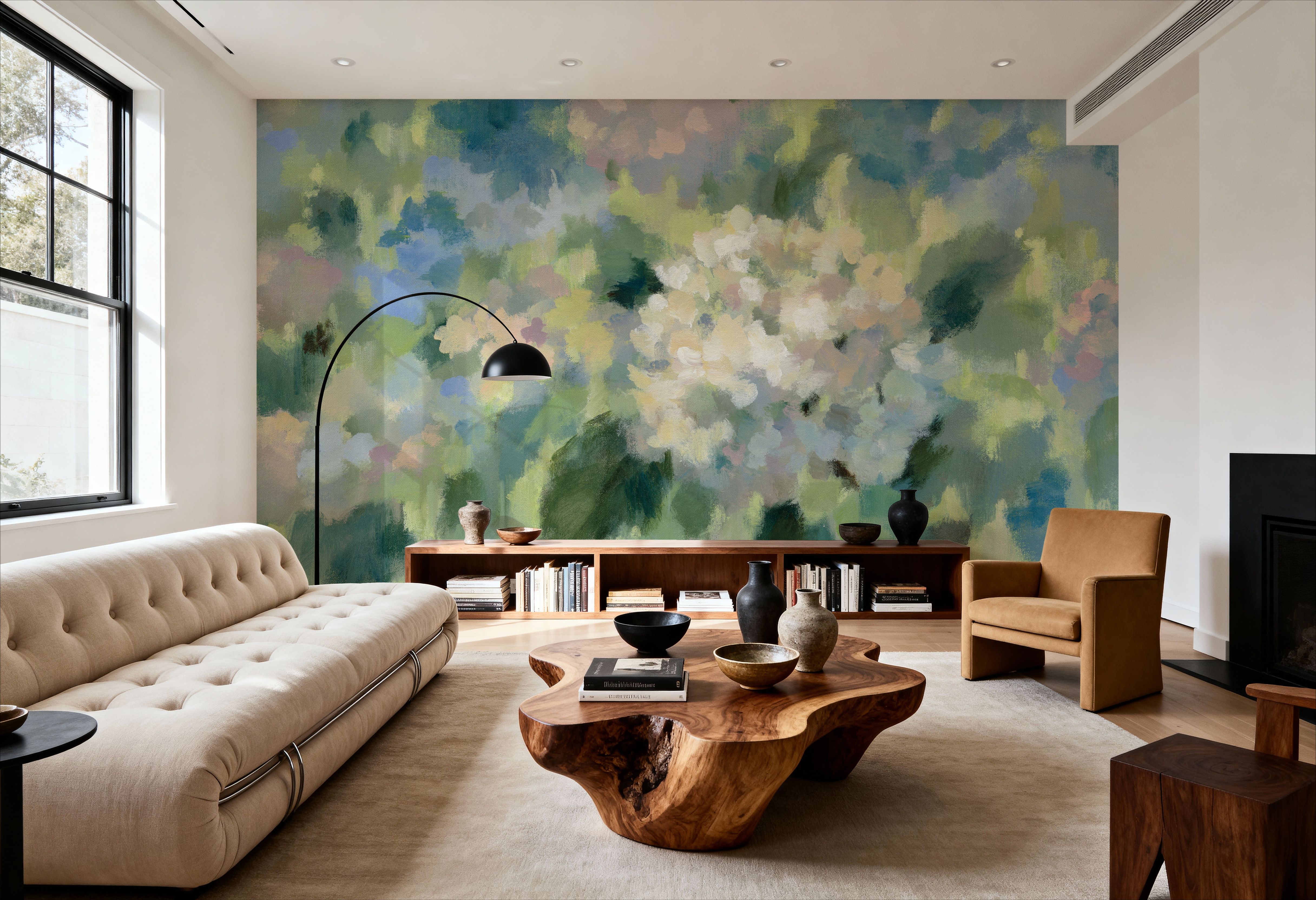 Hydrangea Mosaic, Wallpaper