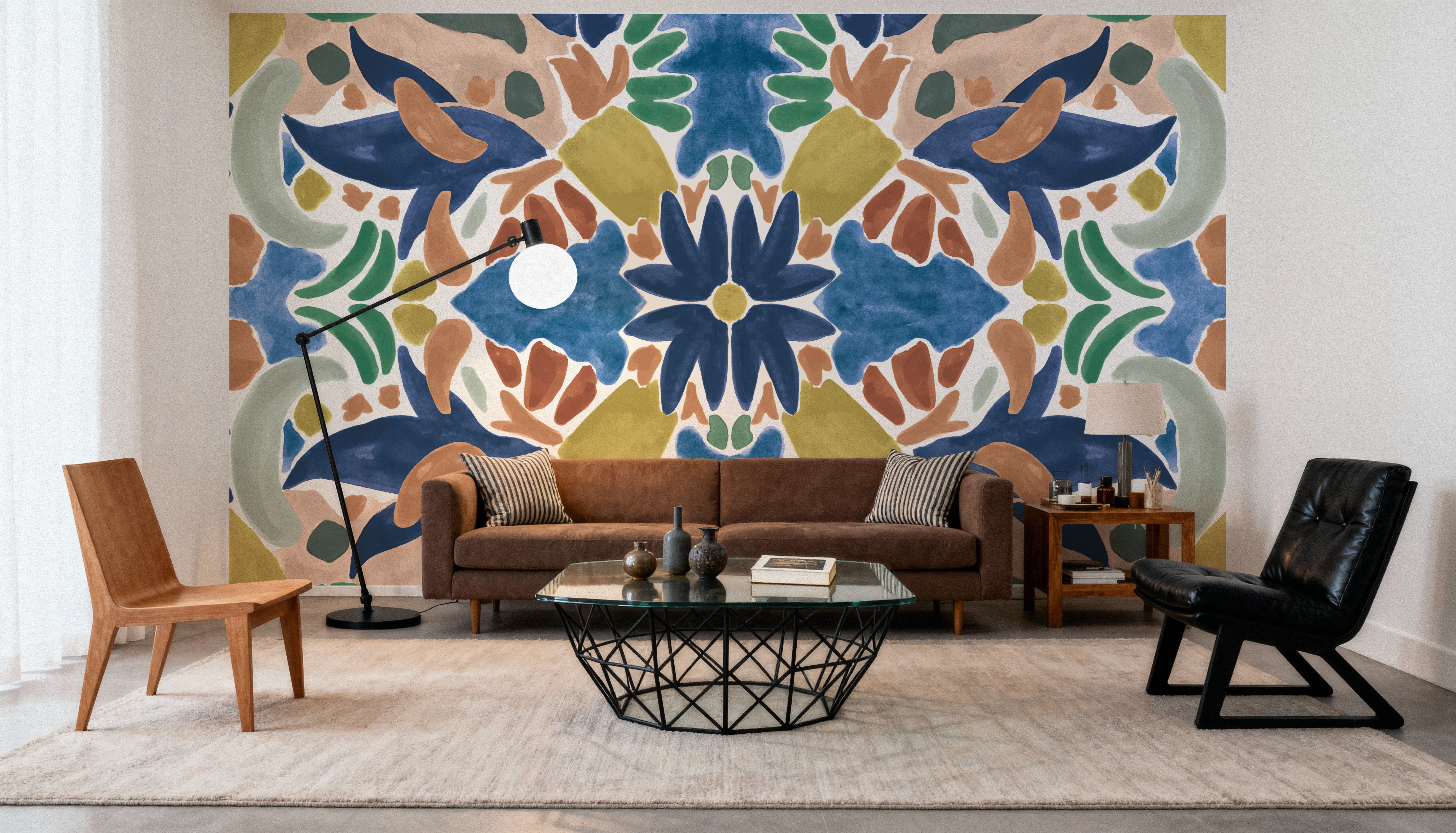 Kaleidoscope Burst I Blue, Carte da parati