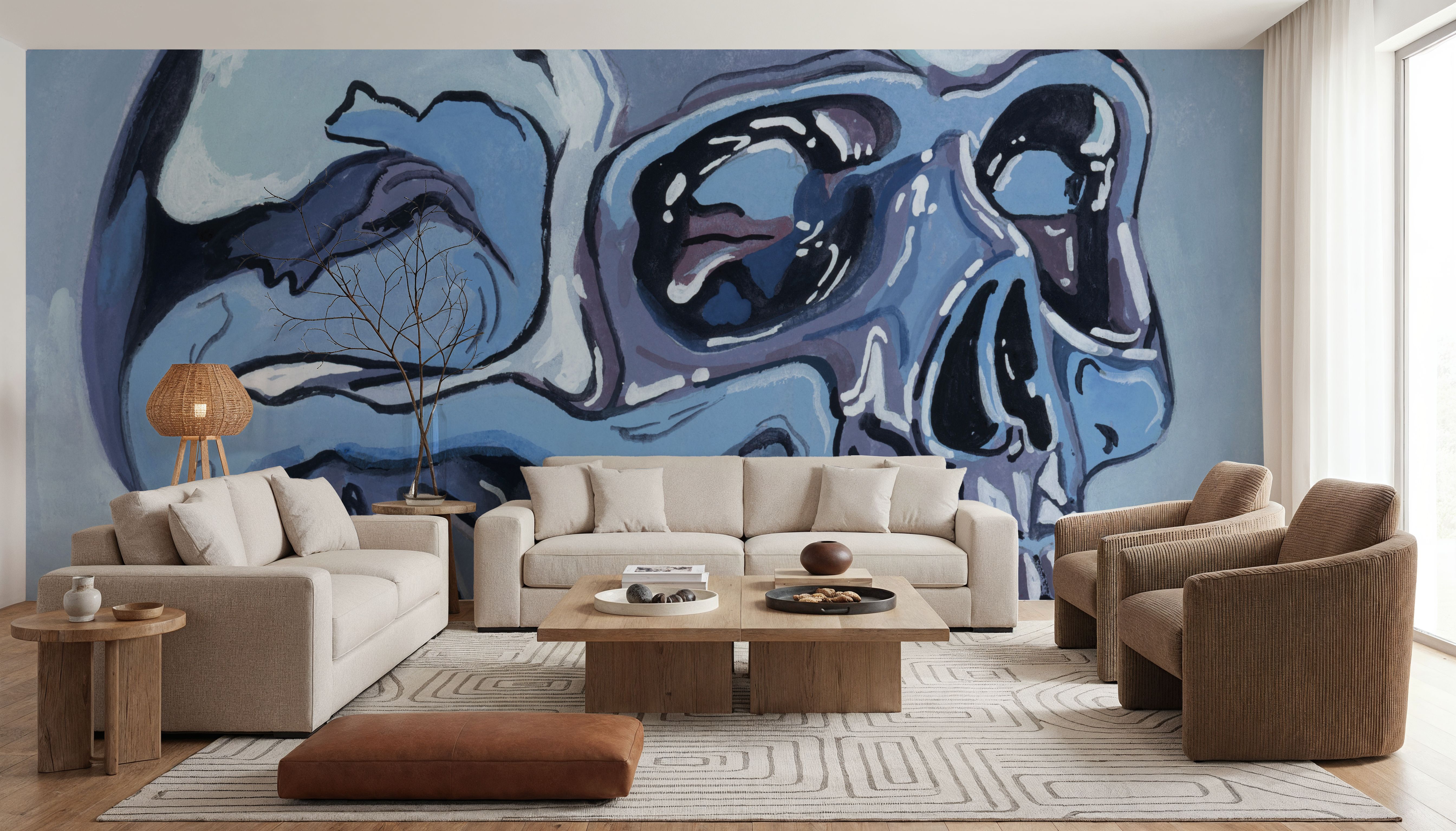 Silver Skull Study, Carte da parati