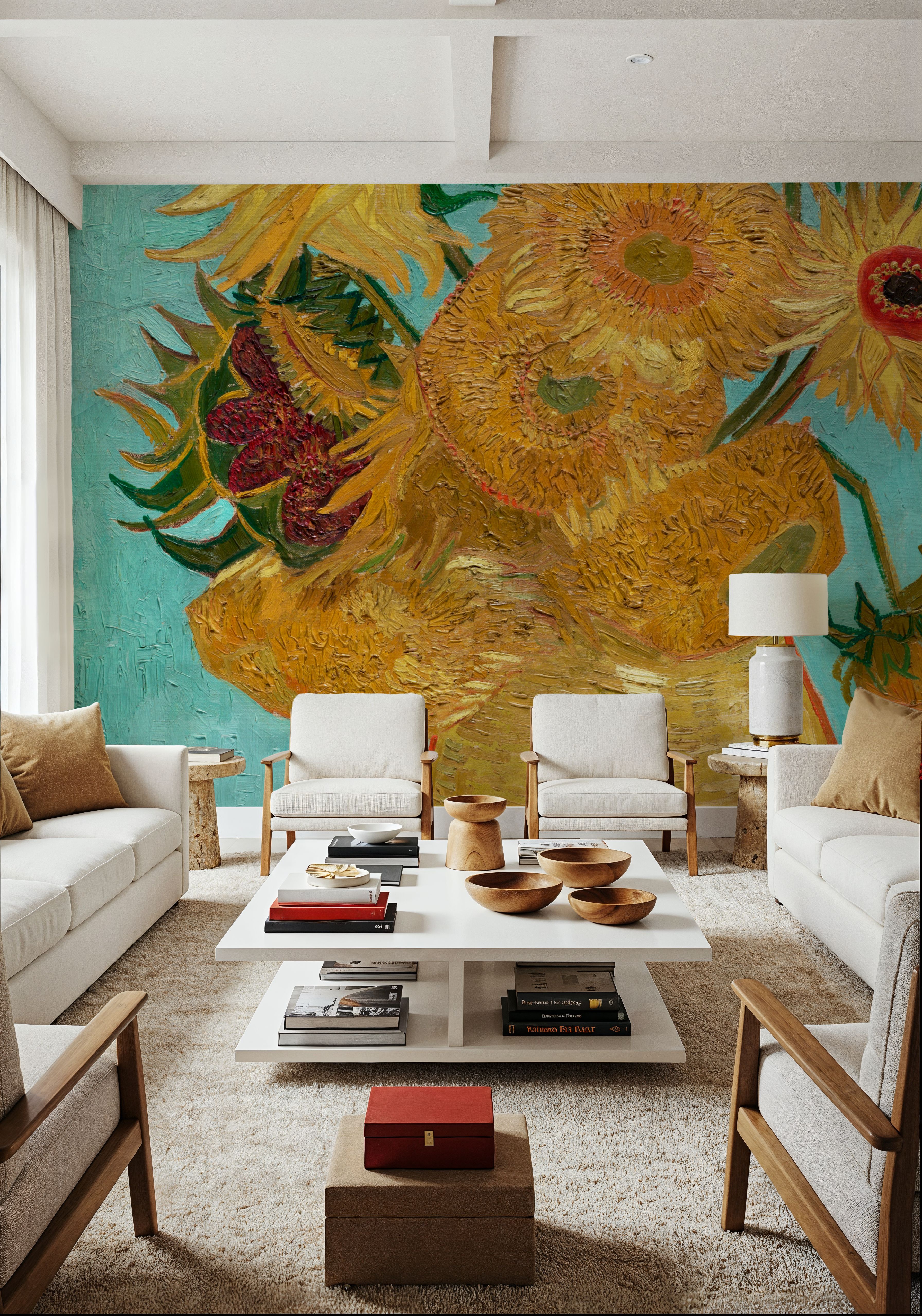 Vase with Twelve Sunflowers