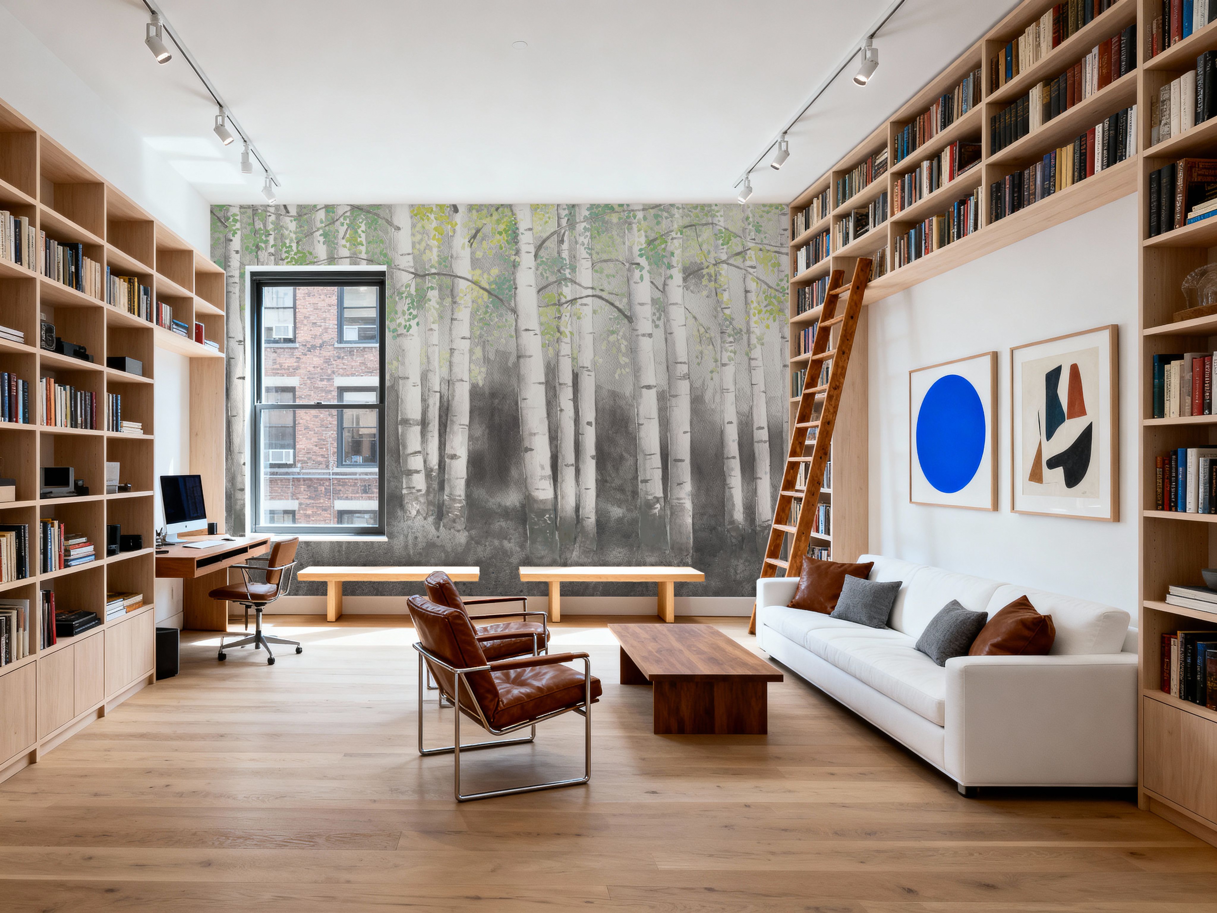 Soft Birches Charcoal