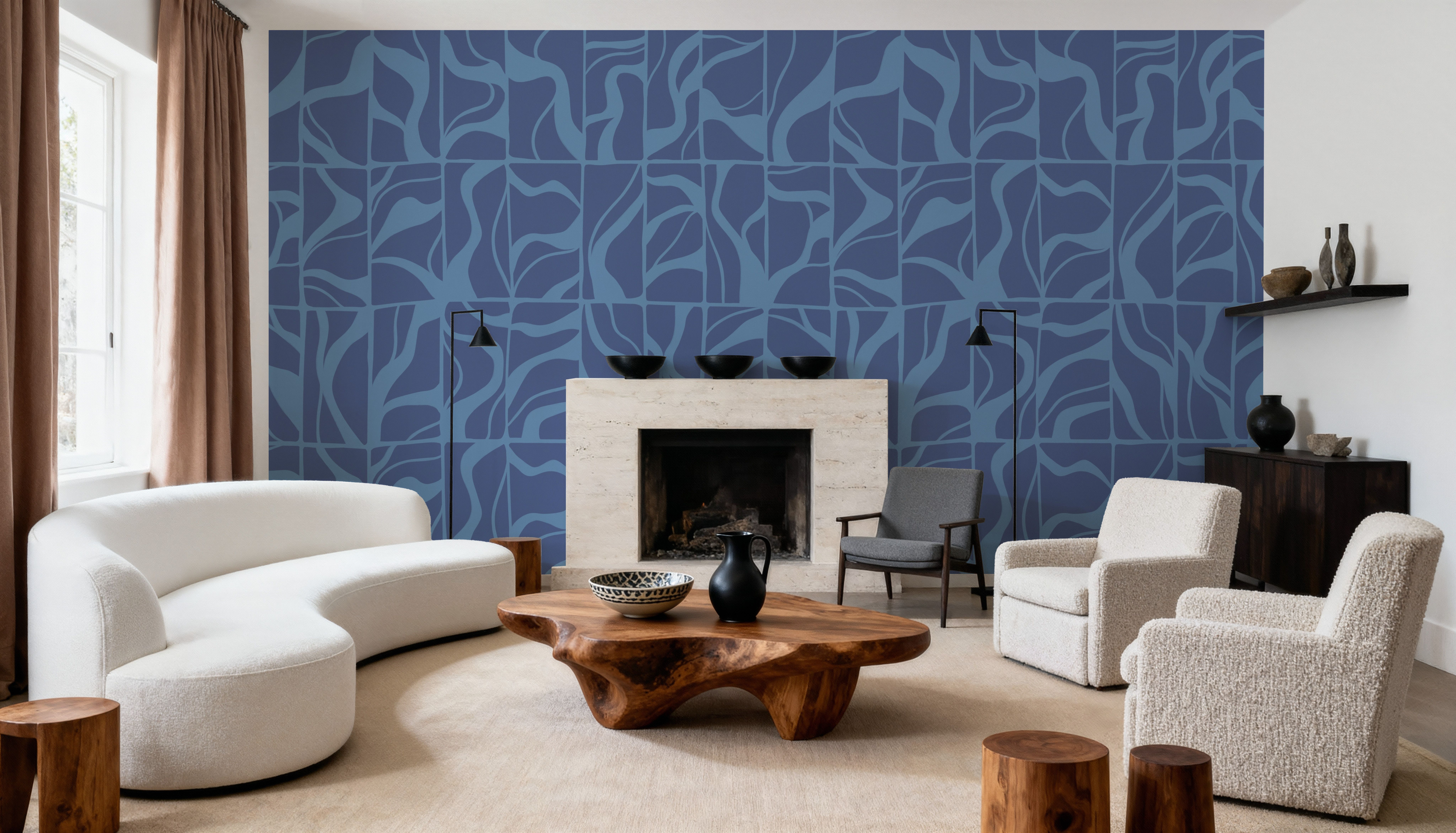 Linear Drift, Cornflower Blue