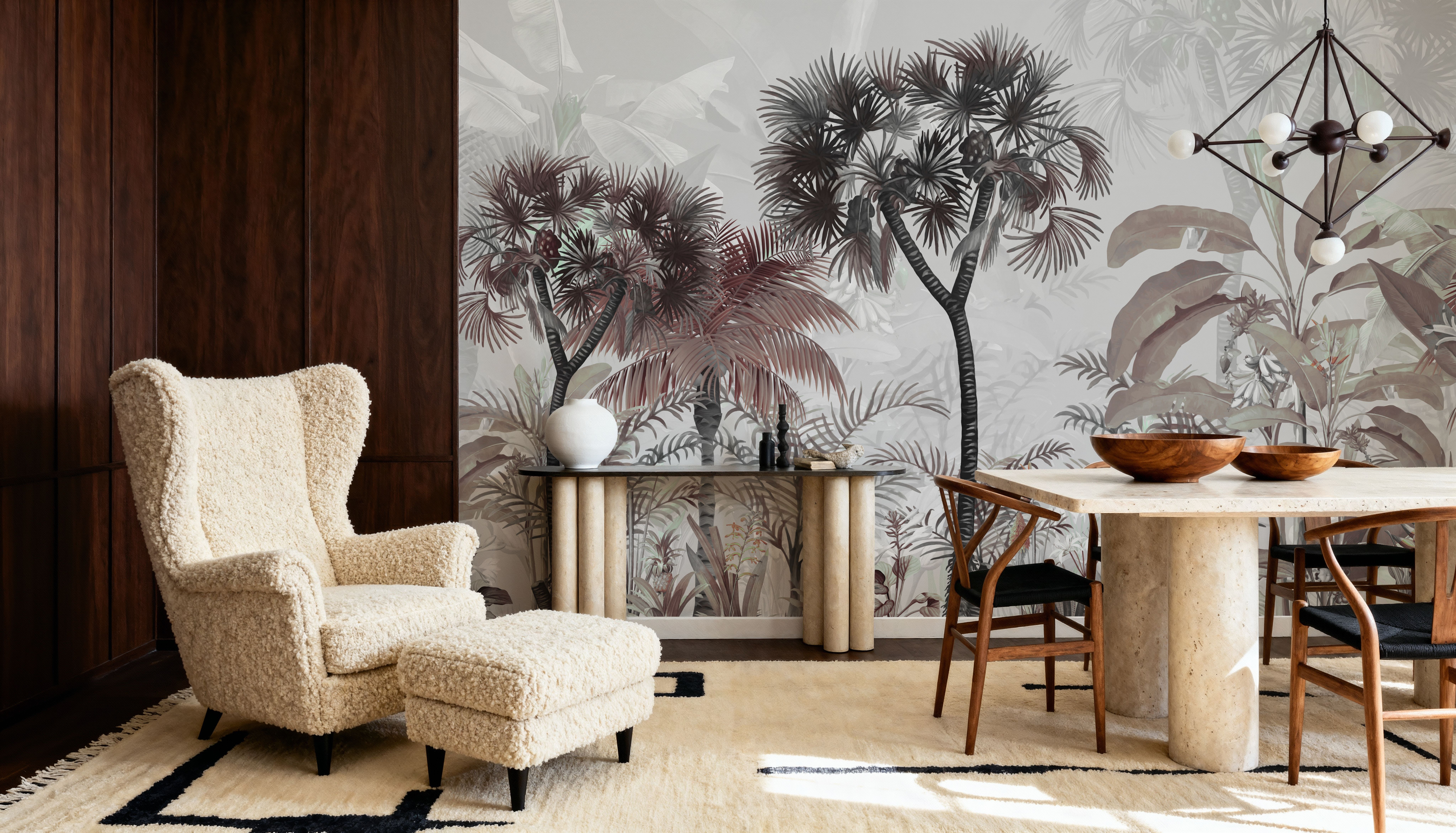 Tropical Forest Strolls Rainy Blue