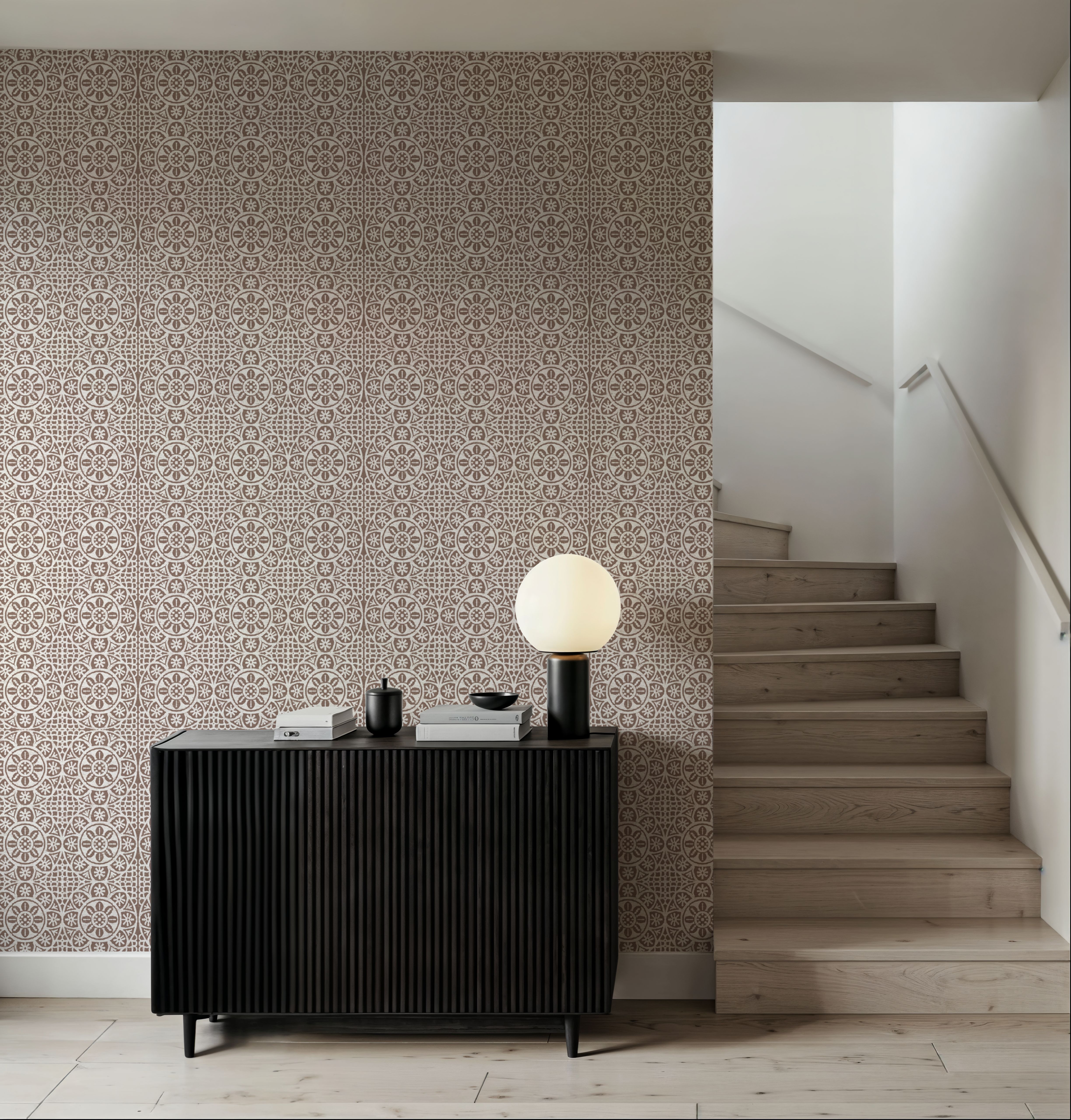 Amadora Symetry Taupe, Behang