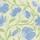 Indial Floral, Baby Blue on Light Green