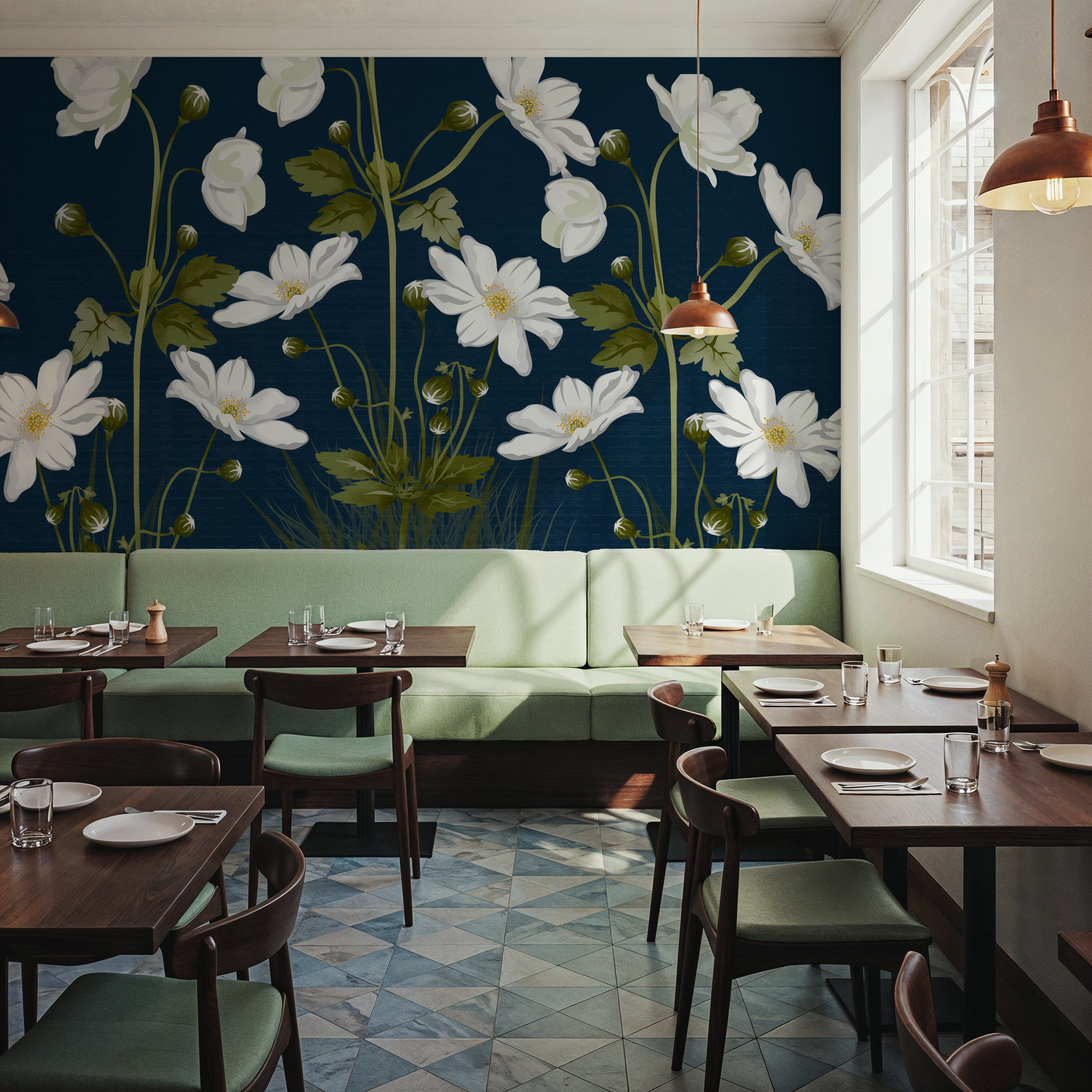 White Anemones, Denim