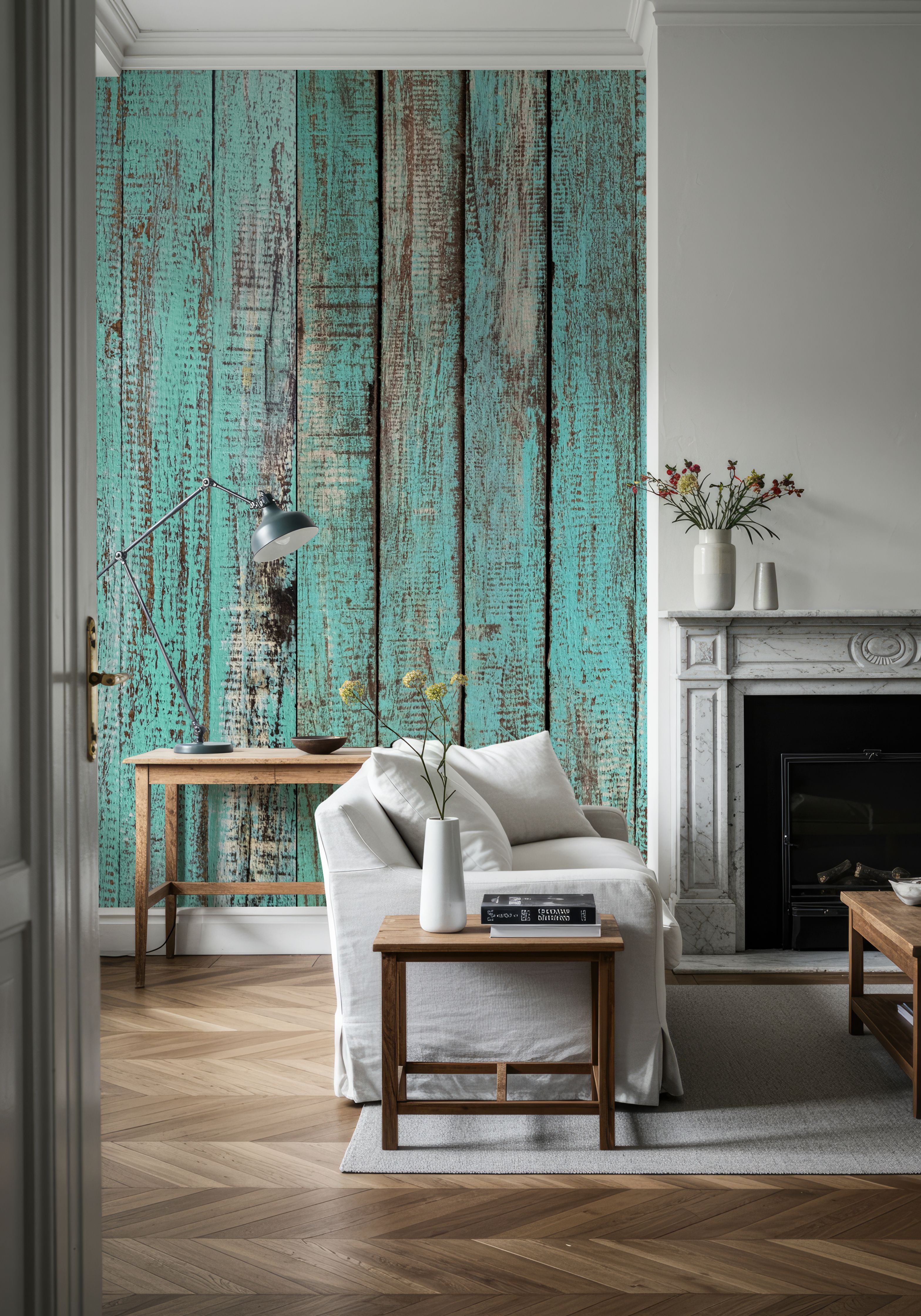 Blue Wooden Planks