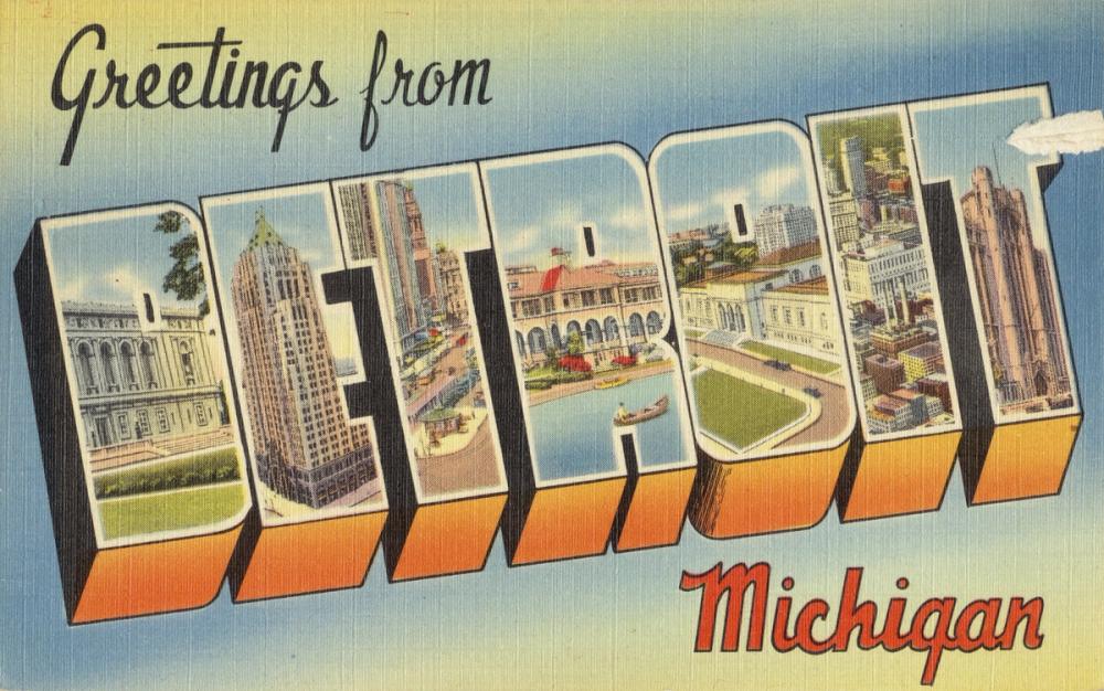 Greetings from Detroit - Screenprint Postcard