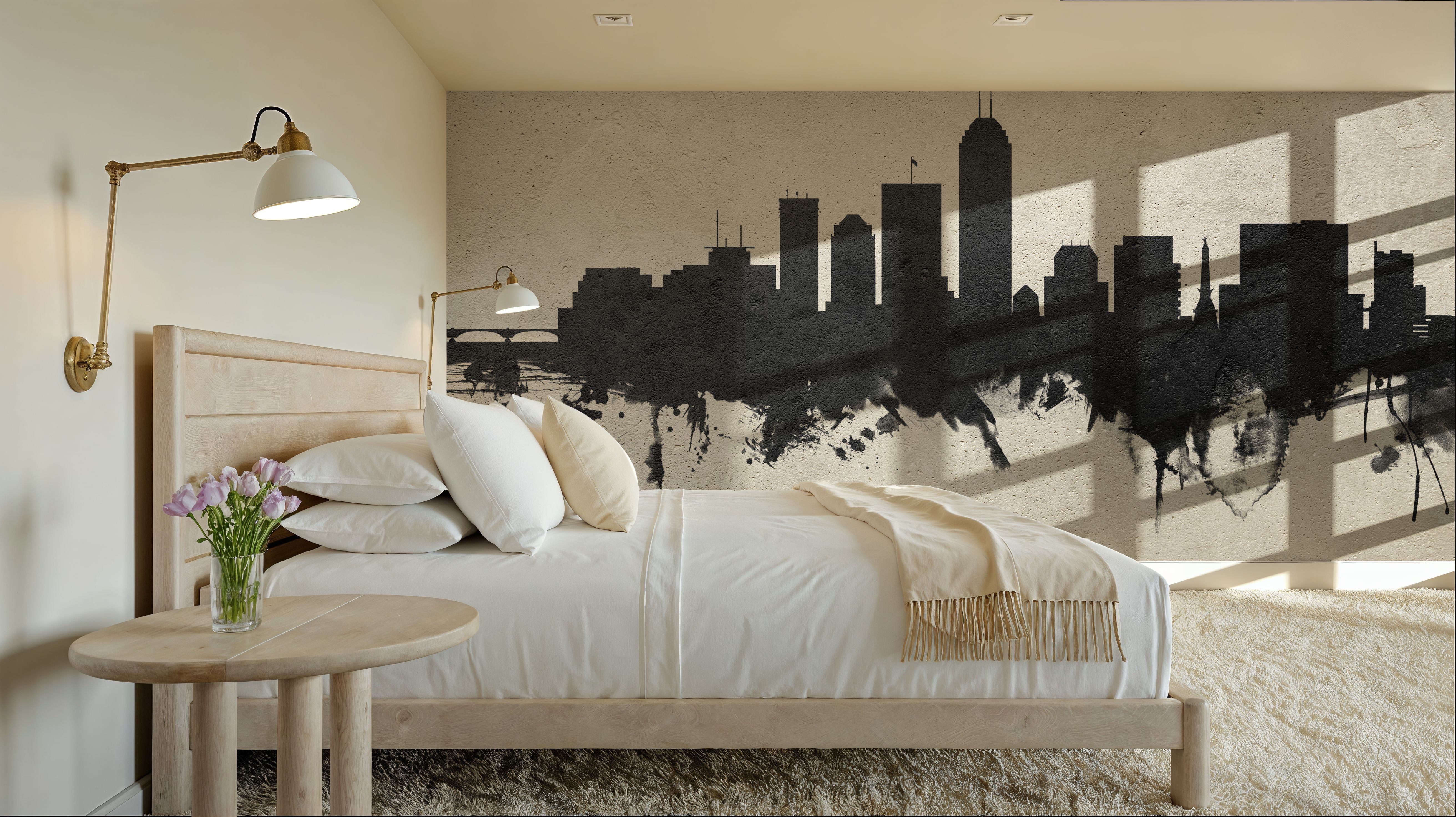 Indianapolis Indiana Skyline Concrete