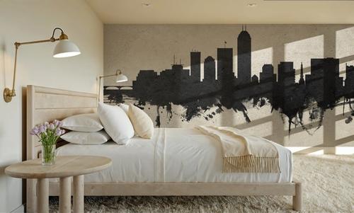 Indianapolis Indiana Skyline Concrete