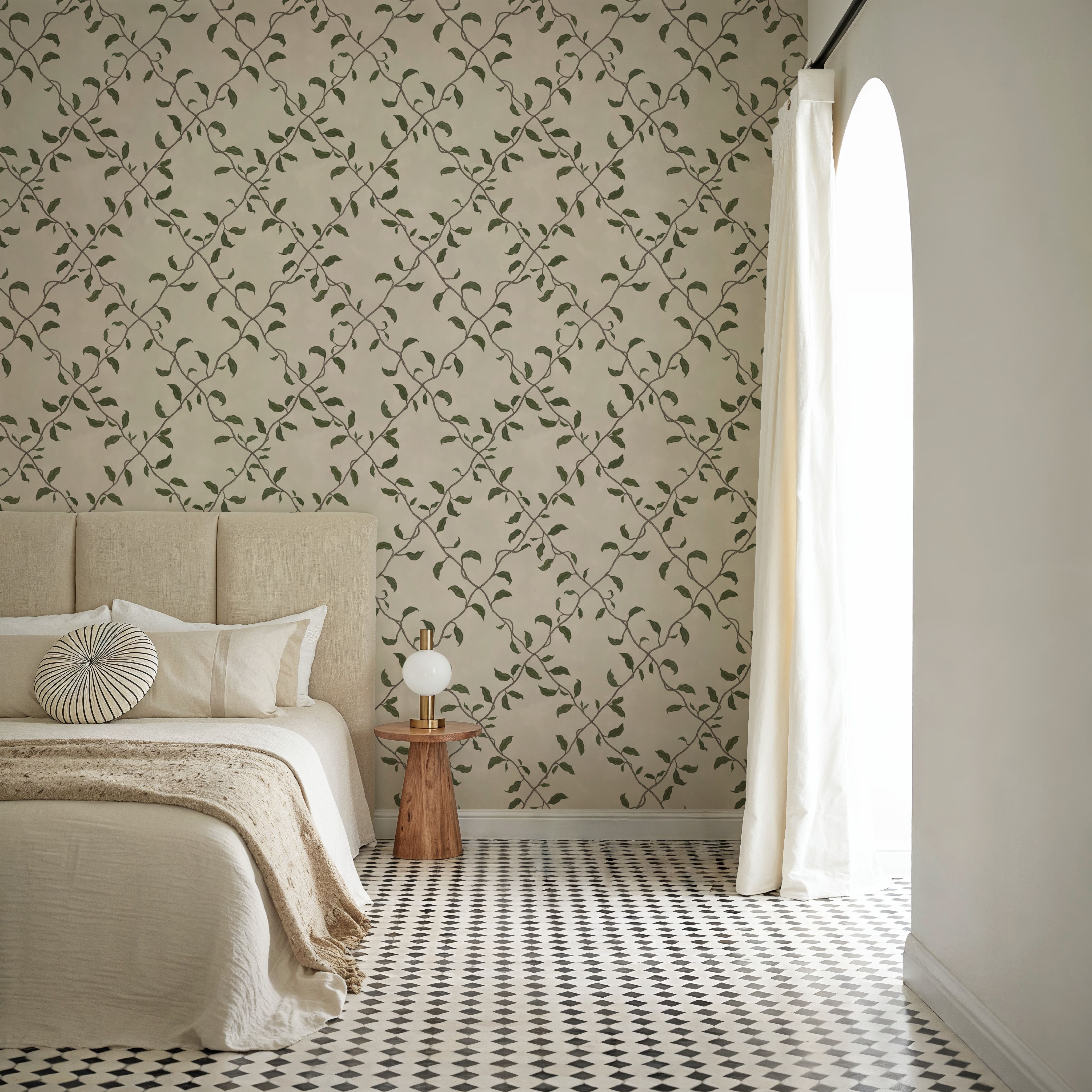 Emerald Trellis, Cream