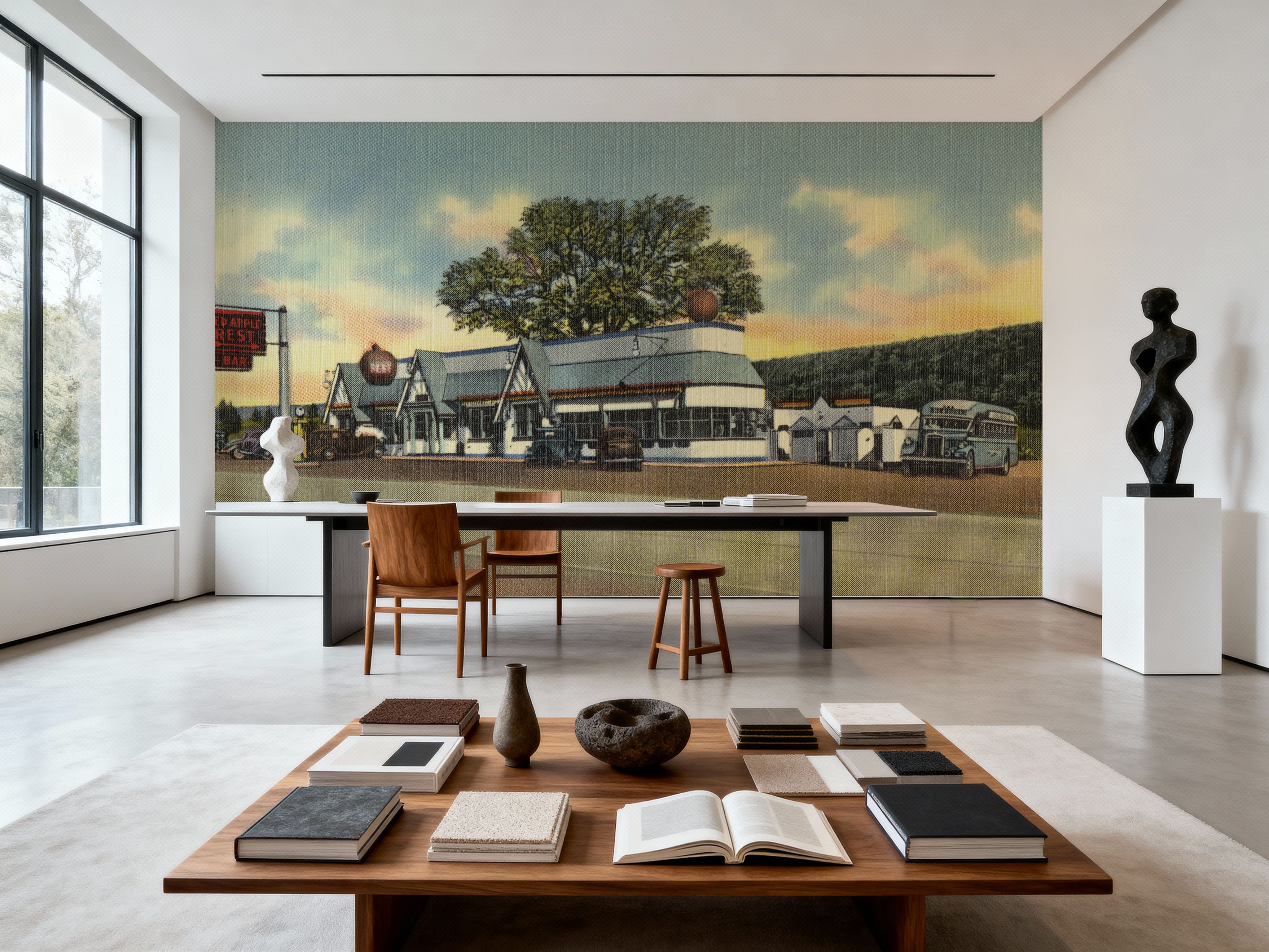 Greetings from Red Apple Rest - Screenprint Postcard