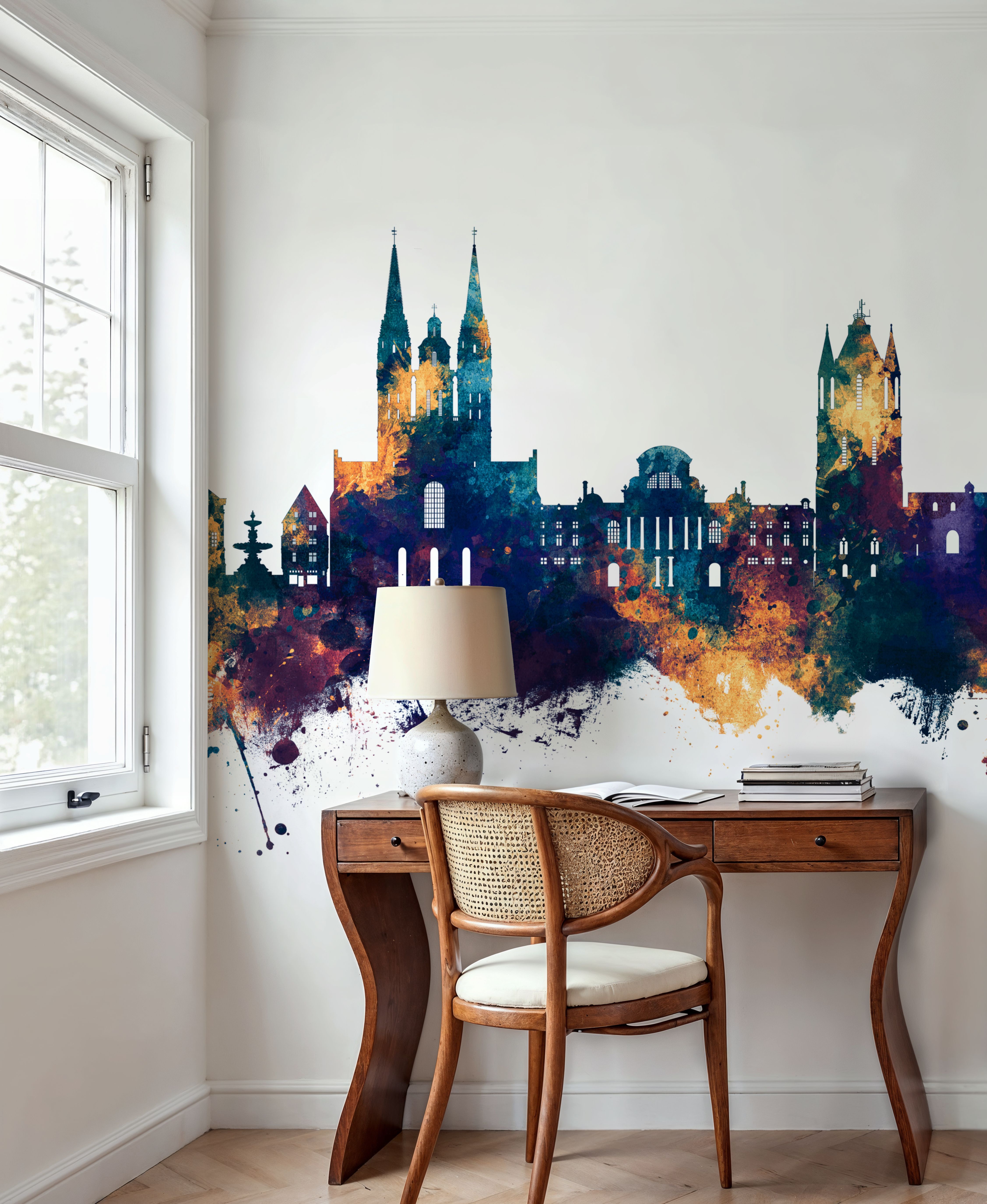 Angers France Skyline Blue & Bronze