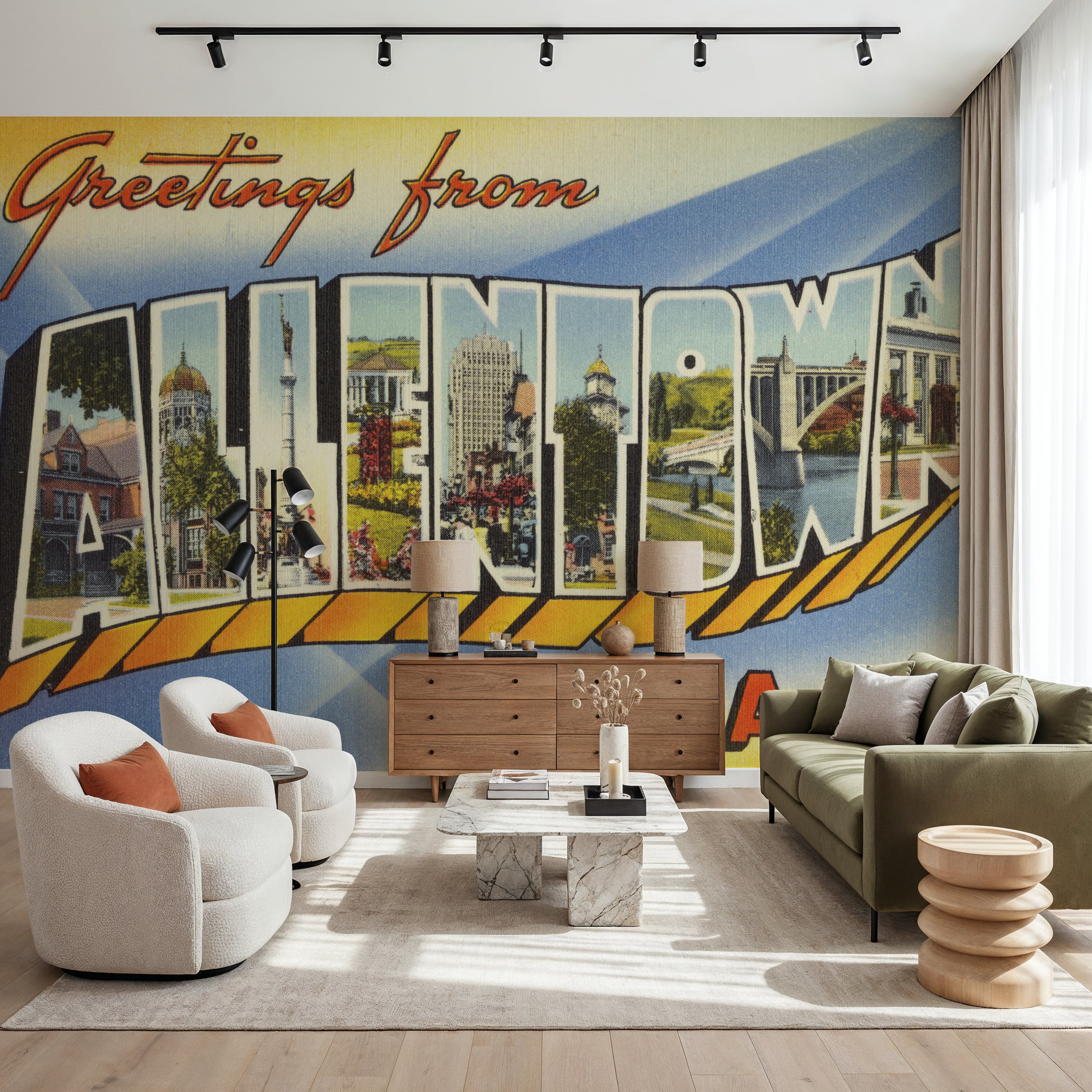 Greetings from Allentown - Screenprint Postcard