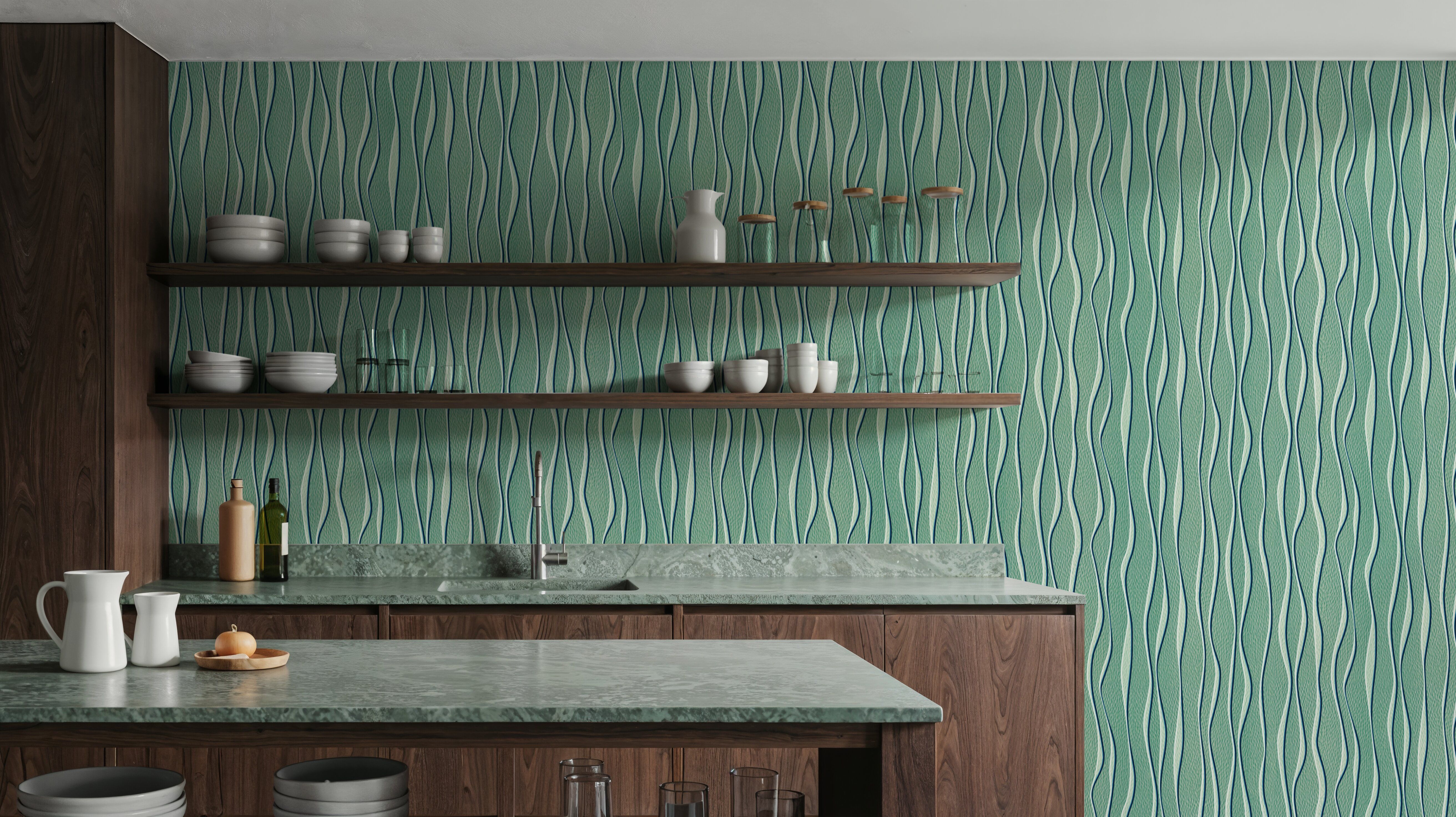 Swaying Lines, Ocean Green