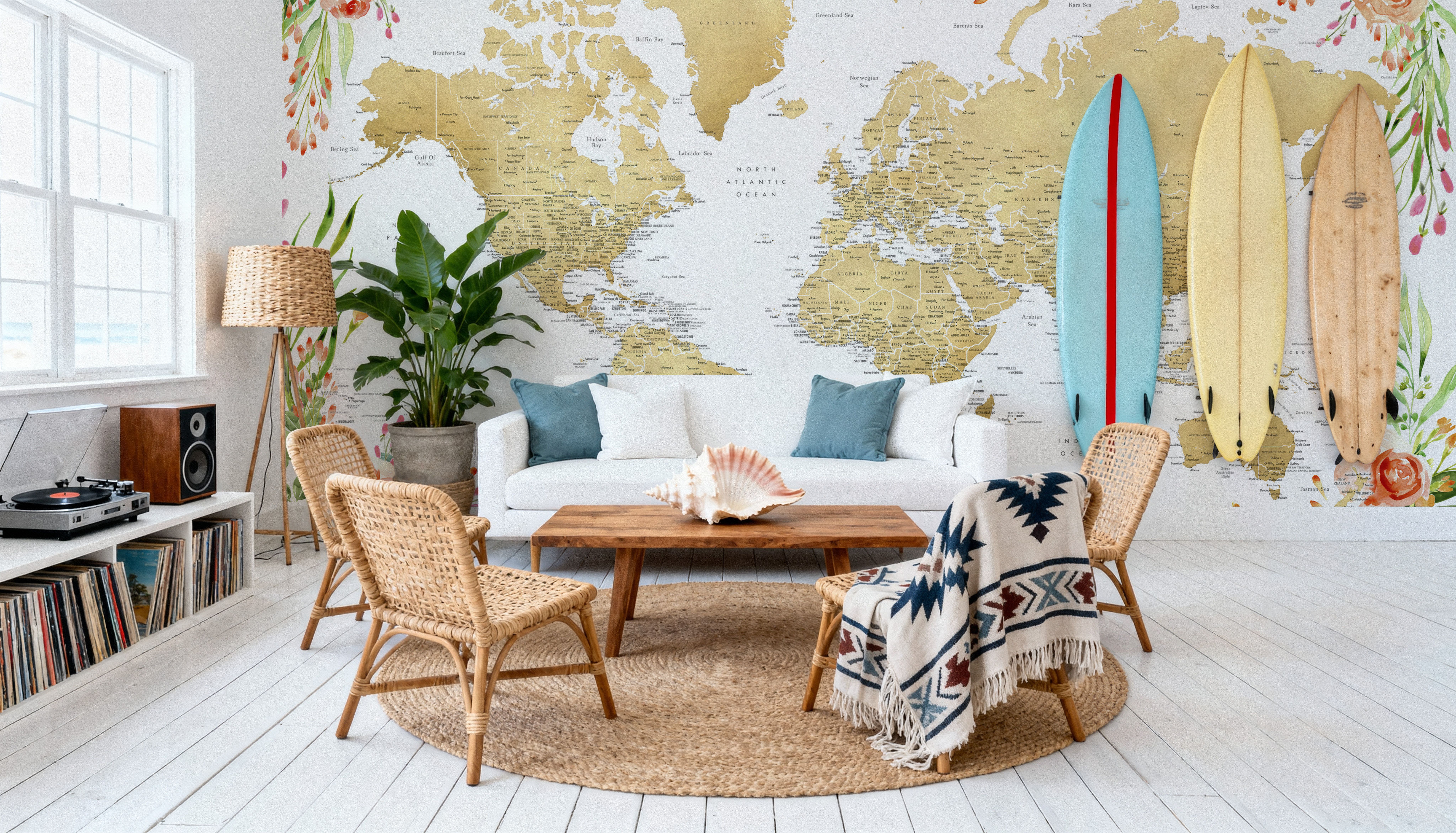 World Map Cities - Blythe