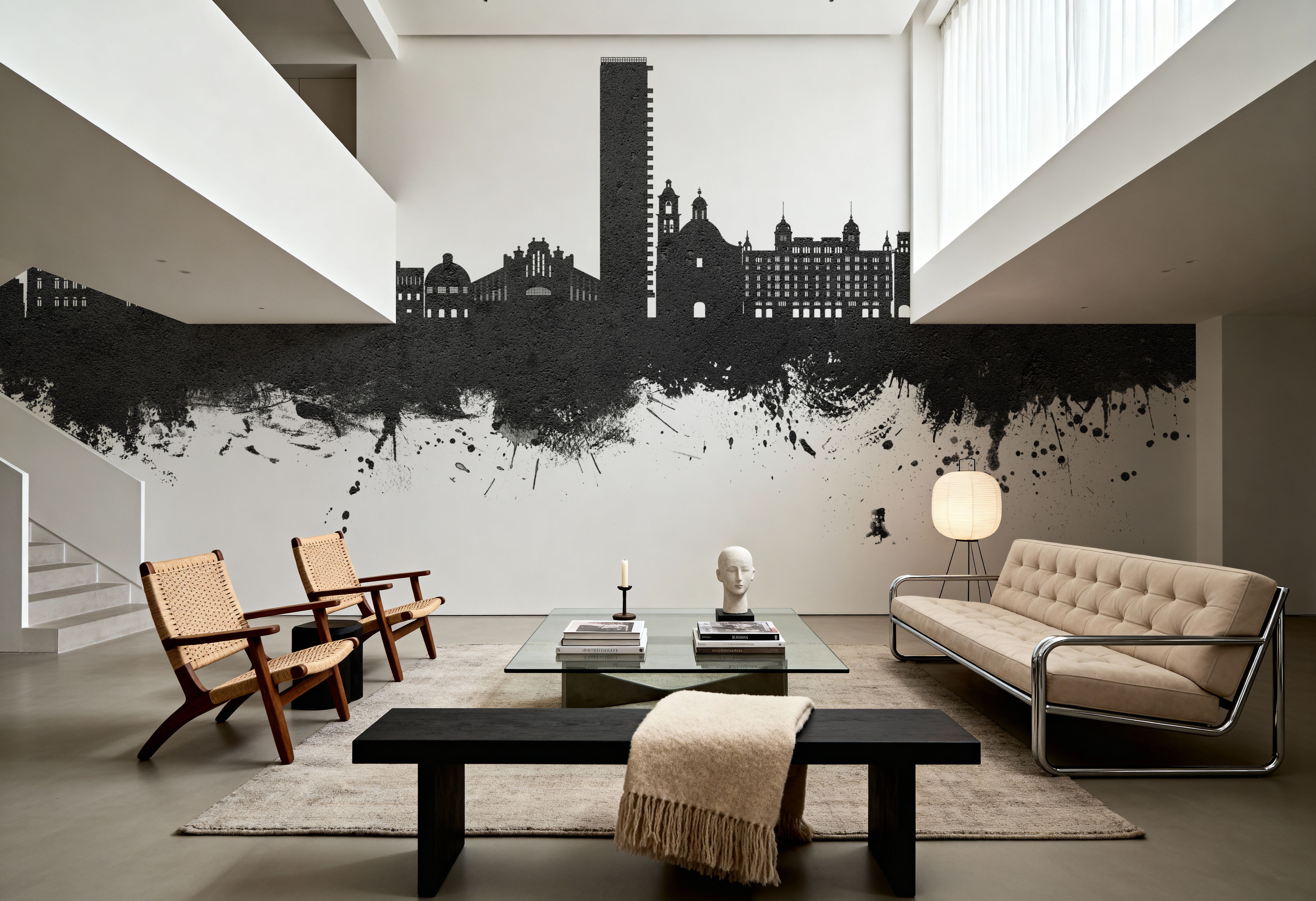 Alicante Spain Skyline Black & White 